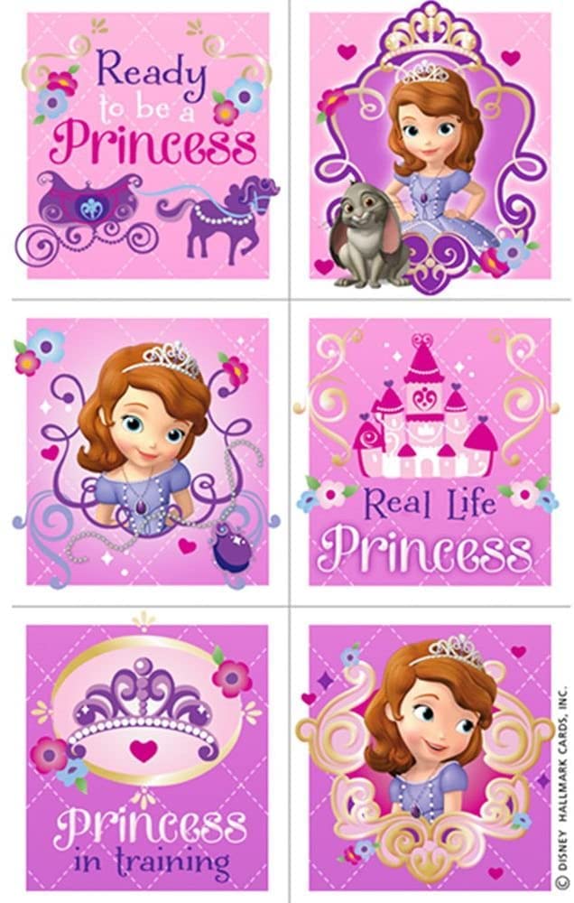 Disney Sofia The First Stickers & Temporary Tattoos Party Favor Set - 140+ Stickers & 50 Tattoos for Kids Birthday Party, School Rewards & Gift Bags