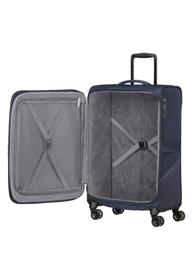 American Tourister Summerride Spinner Medium Suitcase - Lightweight Expandable Luggage with 4 Wheels for Travel, Business Trips & Vacations
