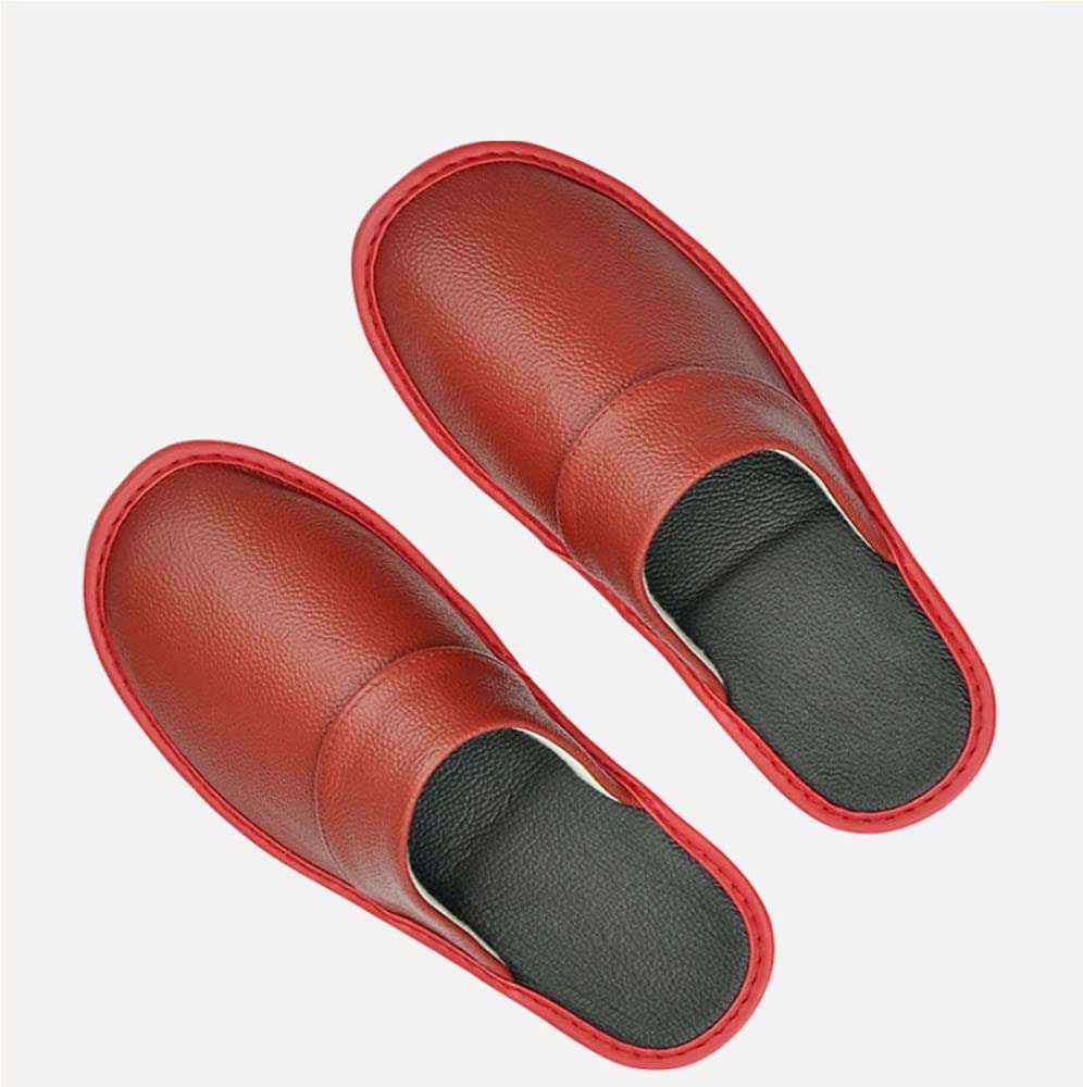 Premium Genuine Cowhide Slippers for Men & Women - Ultra Soft Indoor House Slippers with Non-Slip Sole - Cozy Winter Home Footwear for Couples (Color: Brown, Size 12-13 US) - Perfect for Lounging, Relaxing & Gift Giving