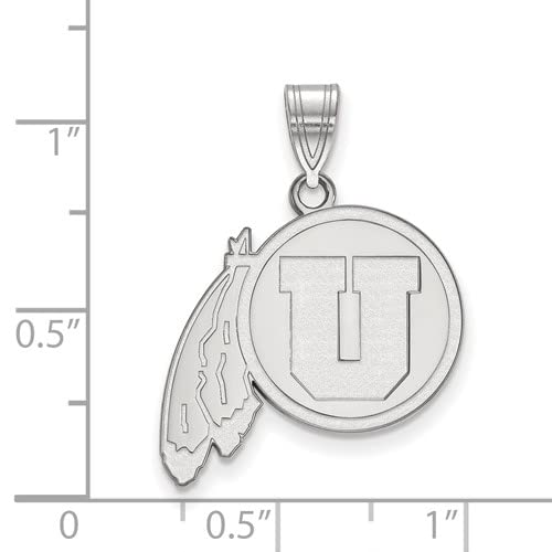 University of Utah Black Bow Sterling Silver Pendant Necklace - Perfect for Graduation Gifts & School Spirit Jewelry