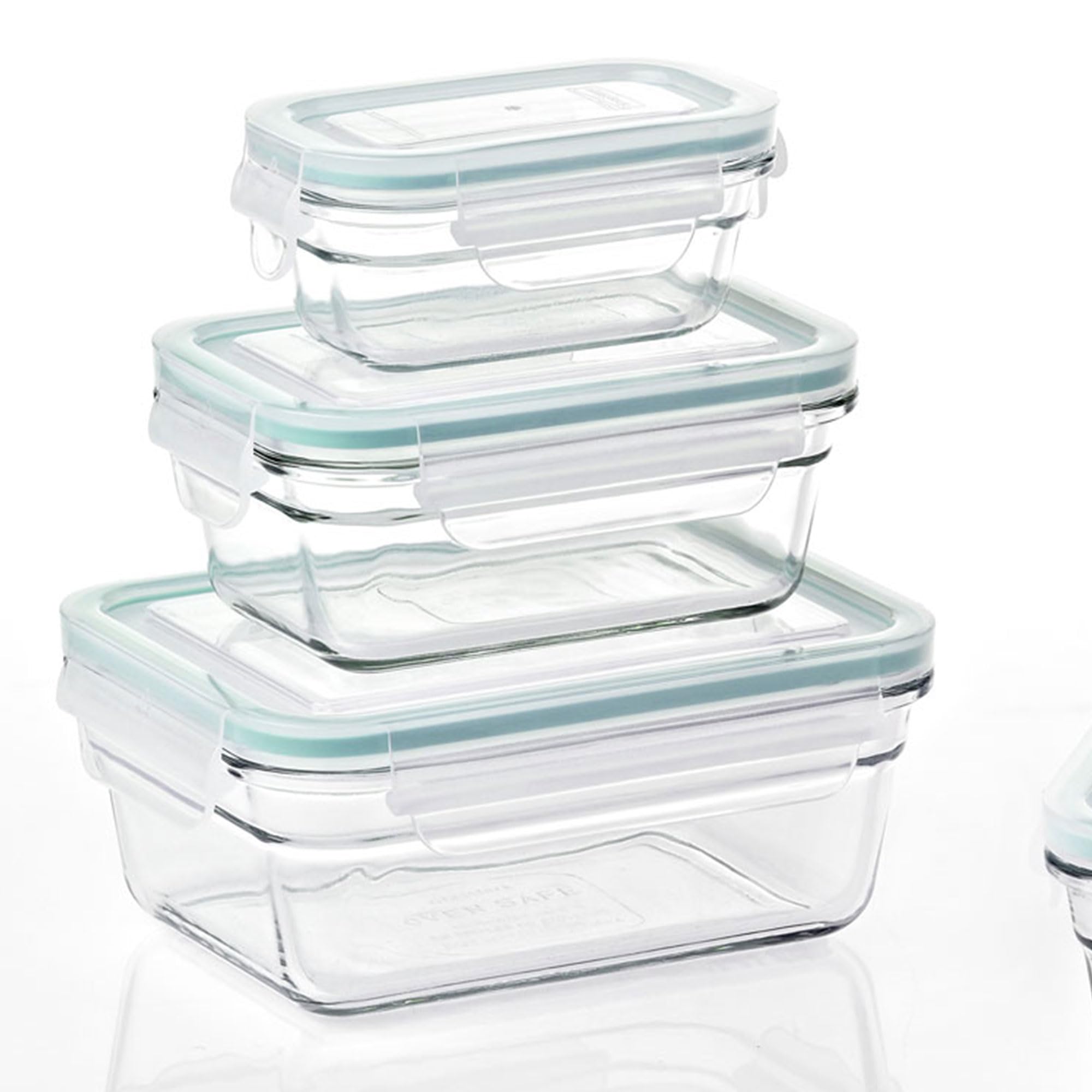 Glasslock 10-Piece Glass Food Storage Containers Set – Oven, Microwave & Freezer Safe – Airtight BPA-Free Kitchen Organizers for Meal Prep, Leftovers & Lunch Boxes