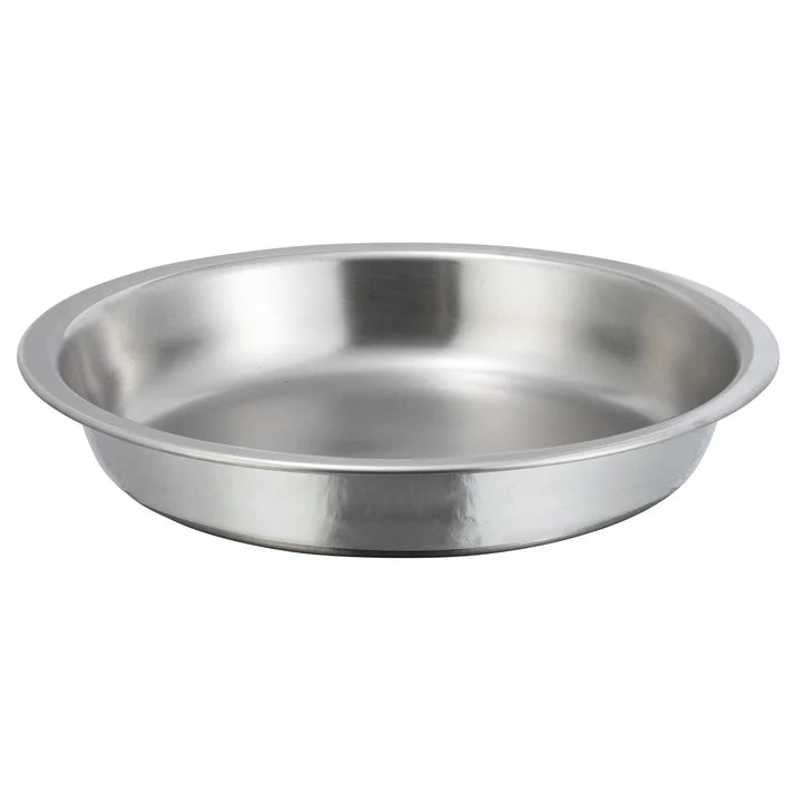 Winco 4 Qt Round Stainless Steel Food Pan - Commercial Grade for Model 203 FP - Perfect for Restaurants, Catering & Food Service Businesses