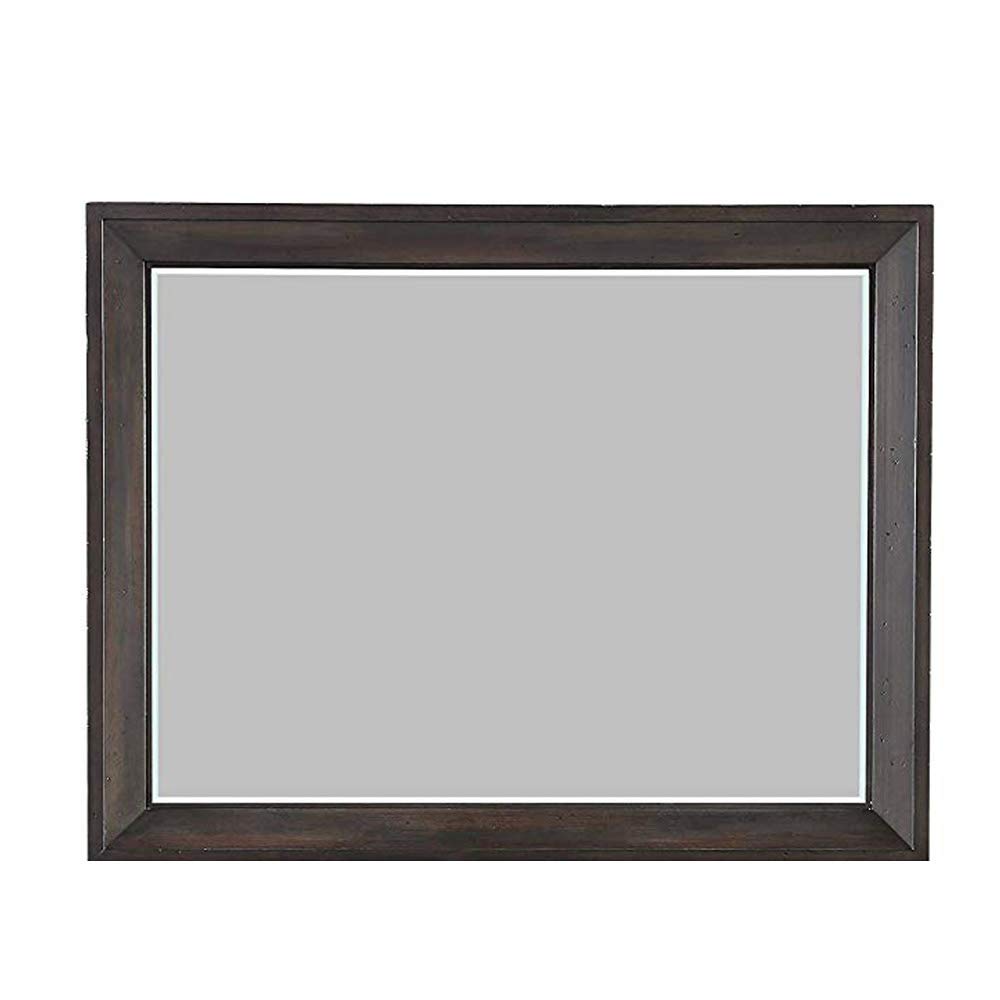 Sevilla Walnut Classic Mirror - Elegant Wall Decor for Living Room, Bedroom & Entryway - Vintage Style Home Accent