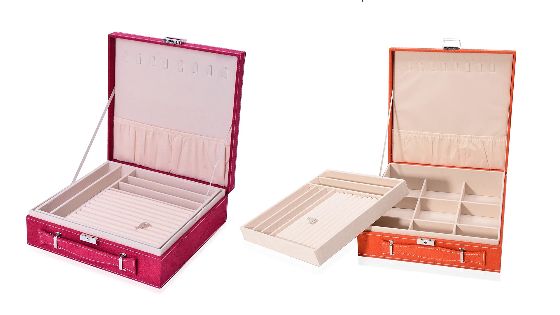 Shop LC Jewelry Organizer Box - Premium Trinket & Keepsake Storage Case for Women | Perfect Jewelry Gift for Birthdays, Anniversaries & Travel