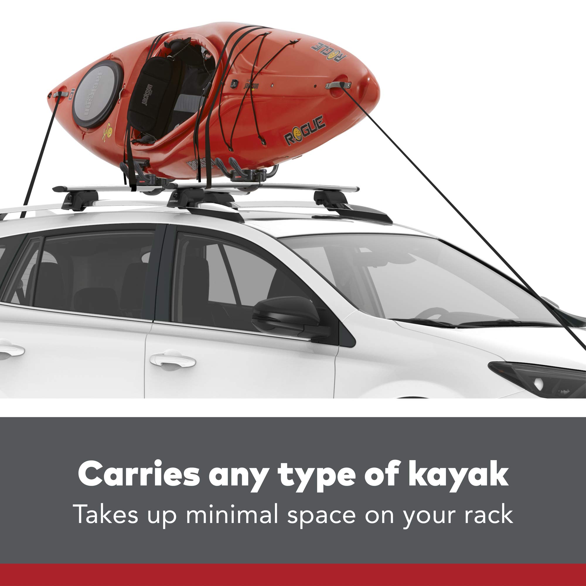 Yakima JayHook Rooftop Kayak Carrier - Heavy Duty Vehicle Roof Rack for 1 Kayak - Perfect for SUVs, Trucks & Outdoor Adventures
