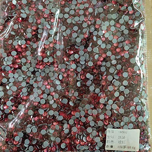 Xuccus Wholesales Hot Fix Rhinestones - Iron On Crystal AB Glass Rhinestones for DIY Clothes (Siam Color, SS20 100Gross) - Perfect for Costume Design, Wedding Dresses & Fashion Accessories