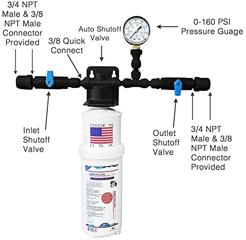 Single Replacement Water Filter for Food Service & Ice Machines – Compatible with Commercial Refrigerators & Beverage Dispensers