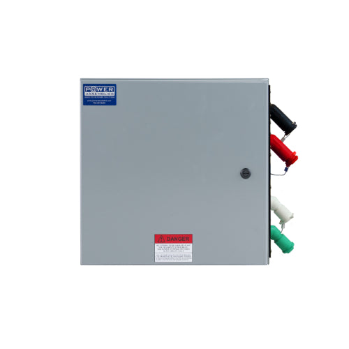 400A 240V Female Neutral Threaded Post Camlock Connection Box - Heavy Duty Electrical Connector for Industrial Power Distribution & Temporary Wiring
