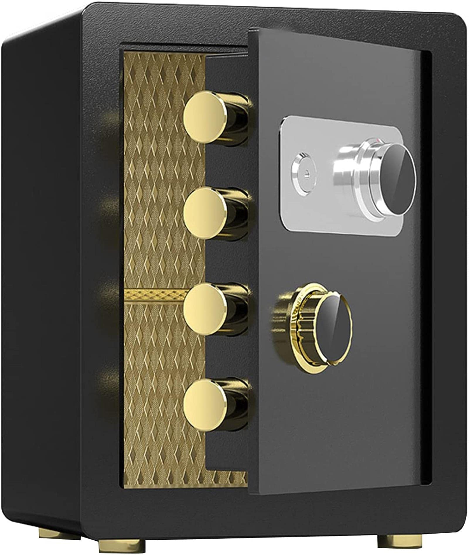 Fireproof Home Security Safe Box - 40cm Waterproof & Anti-Theft Document Safe with Digital Keypad & Keys - Ideal for Home, Office & Jewelry Storage - Black