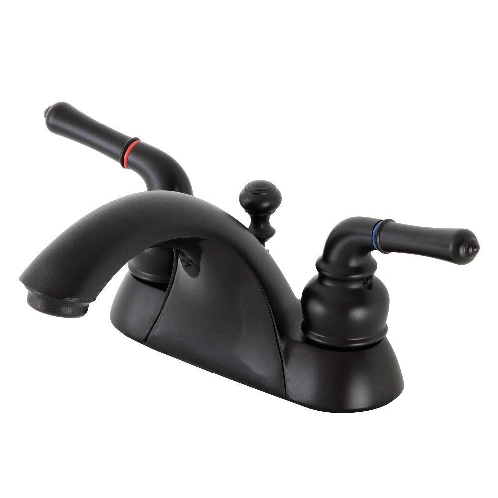 Kingston Brass KB2622B Naples 4-Inch Centerset Bathroom Faucet - Chrome Finish, Single Handle, Ideal for Small Bathroom Sinks & Vanities