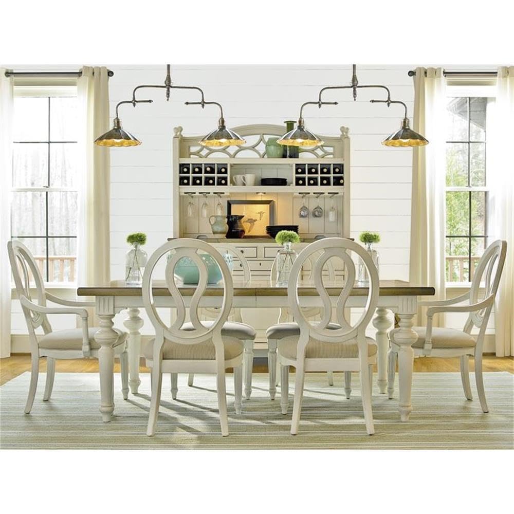 Universal Furniture Summer Hill Wood Dining Side Chairs Set of 2 in White - Perfect for Kitchen, Dining Room & Breakfast Nook | Solid Wood Accent Chairs with Comfortable Cushioned Seat