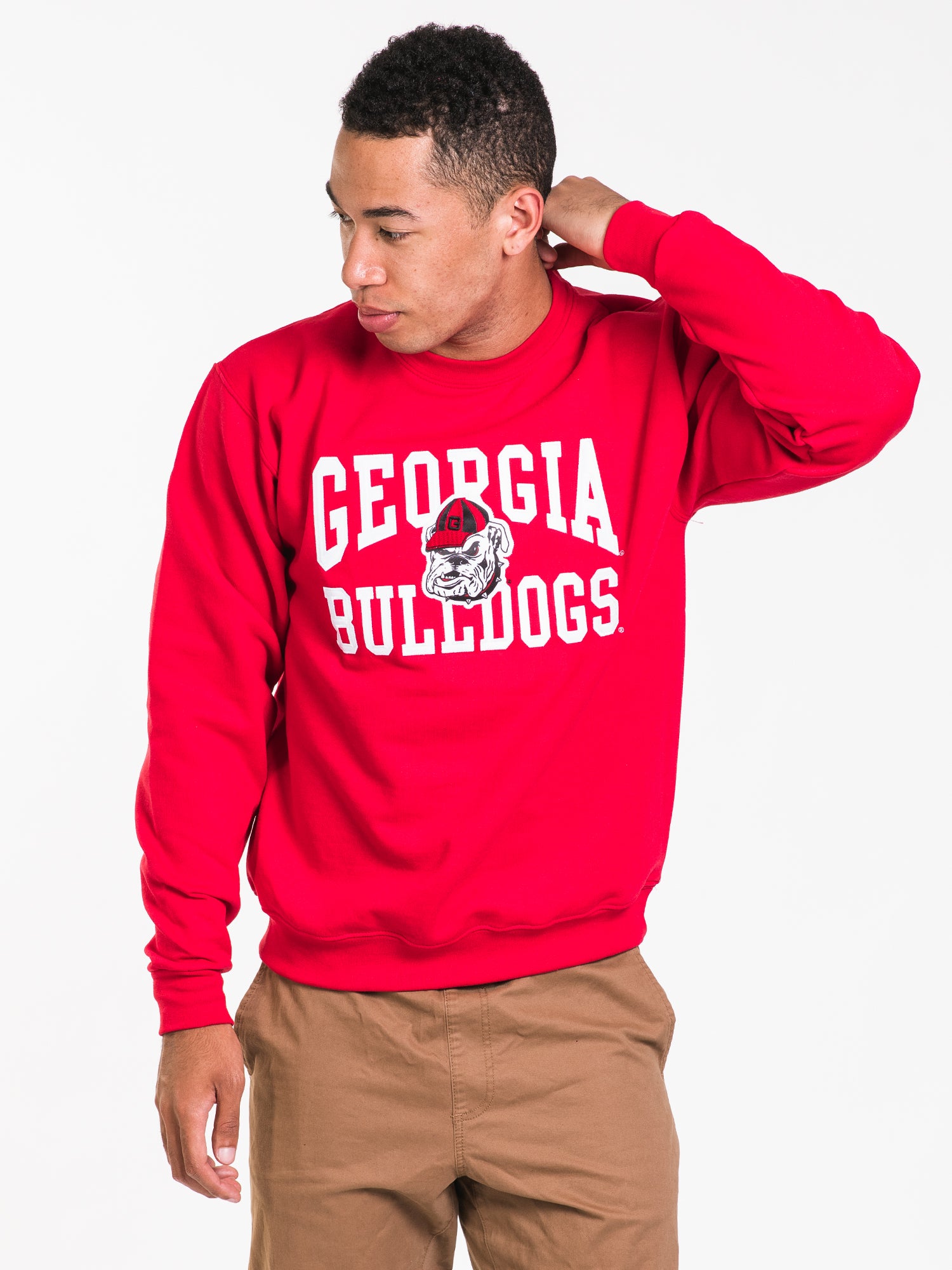 Champion Eco PowerBlend Georgia Crew Sweatshirt - Soft & Sustainable Cotton Blend for Men & Women - Perfect for Casual Wear, Gym, and Outdoor Activities