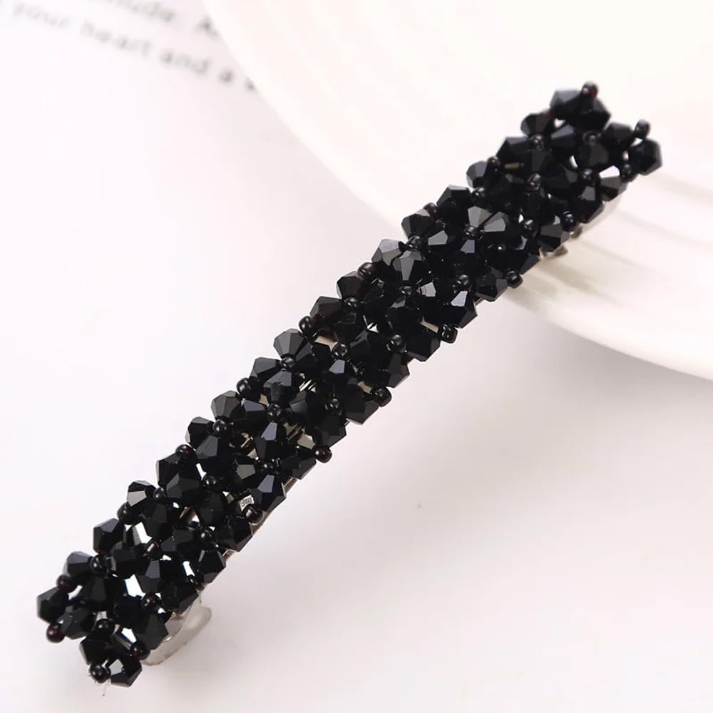Shining Diva Fashion Crystal Hair Clips for Women, Girls & Kids - Elegant French Barrette Hair Accessories Set for Parties, Weddings & Daily Wear