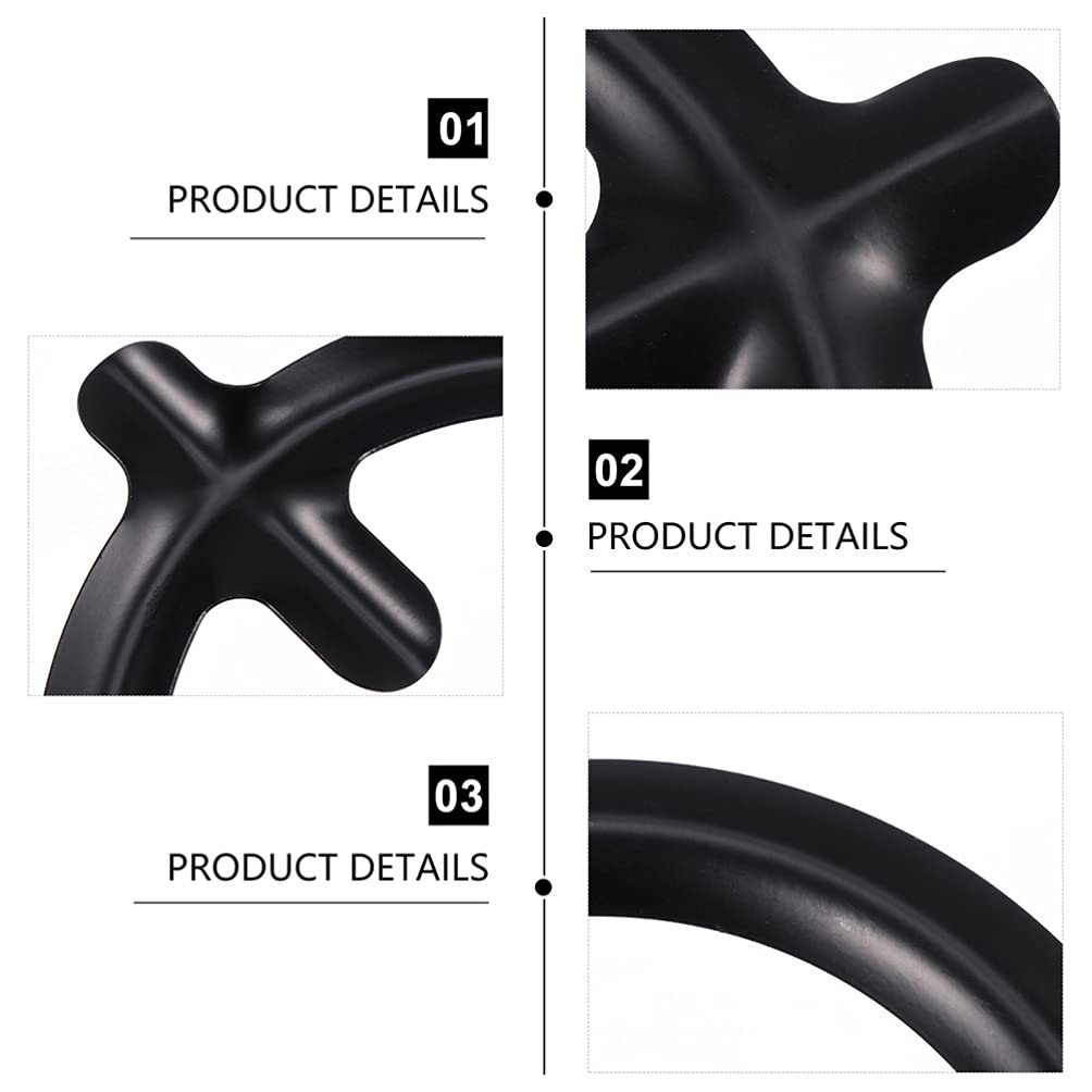 6.2-Inch Cast Iron Wok Support Ring - 2-Piece Universal Non-Slip Wok Rack & Gas Ring Reducer for Stove Top - Coffee Pot Holder & Stove Trivet for Electric/Gas Burners - Perfect for Asian Cooking & Kitchen Safety