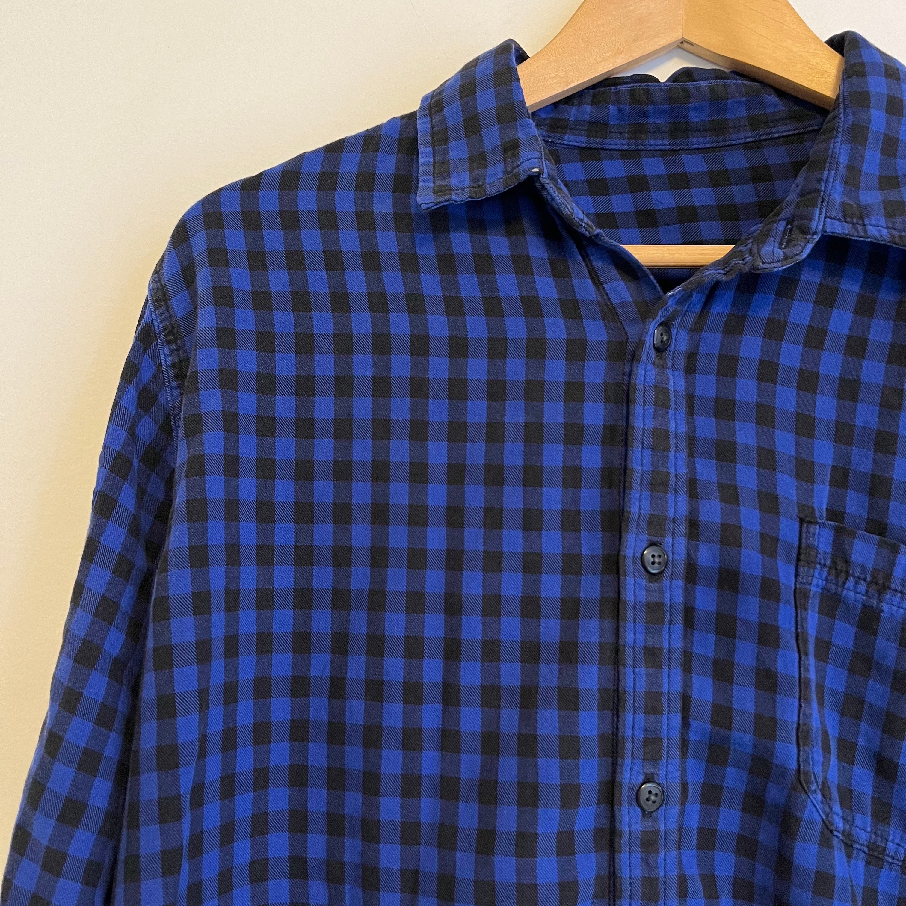 Blue Plaid Button Up Shirt for Men - Casual Long Sleeve Flannel Shirt | Perfect for Outdoor Adventures, Camping, and Fall Layering