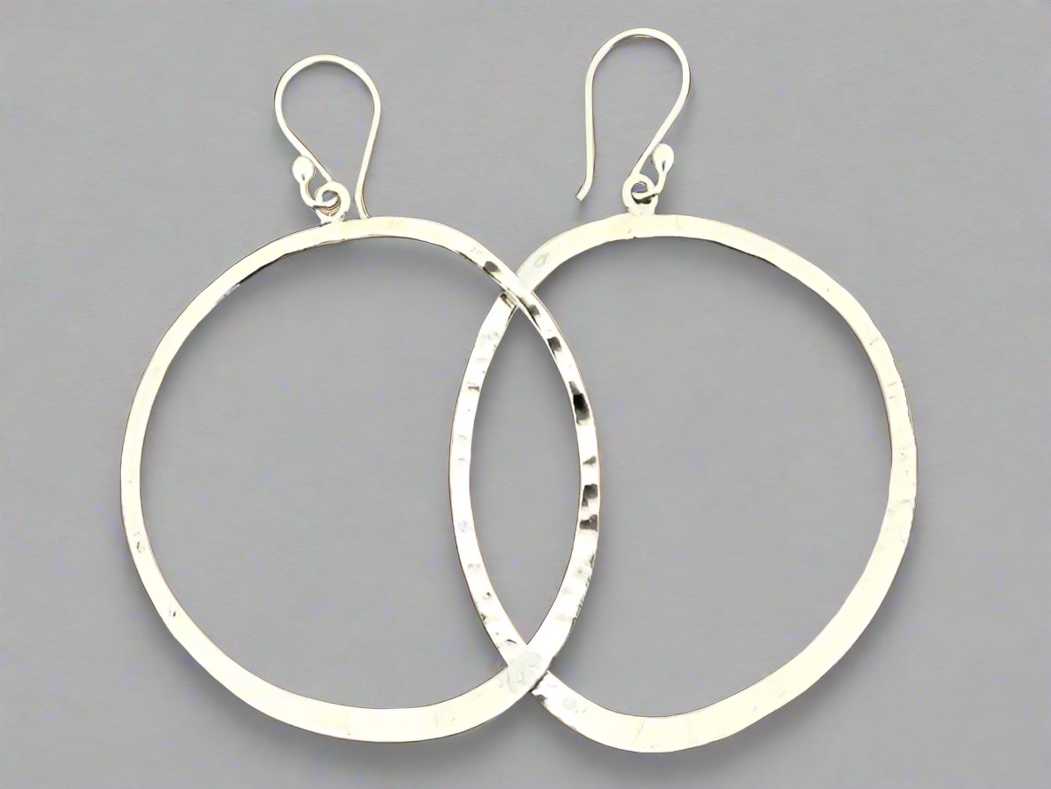 Buckled & Hammered Hoop Earrings - Sterling Silver Jewelry for Women | Perfect for Everyday Wear, Parties & Gifts