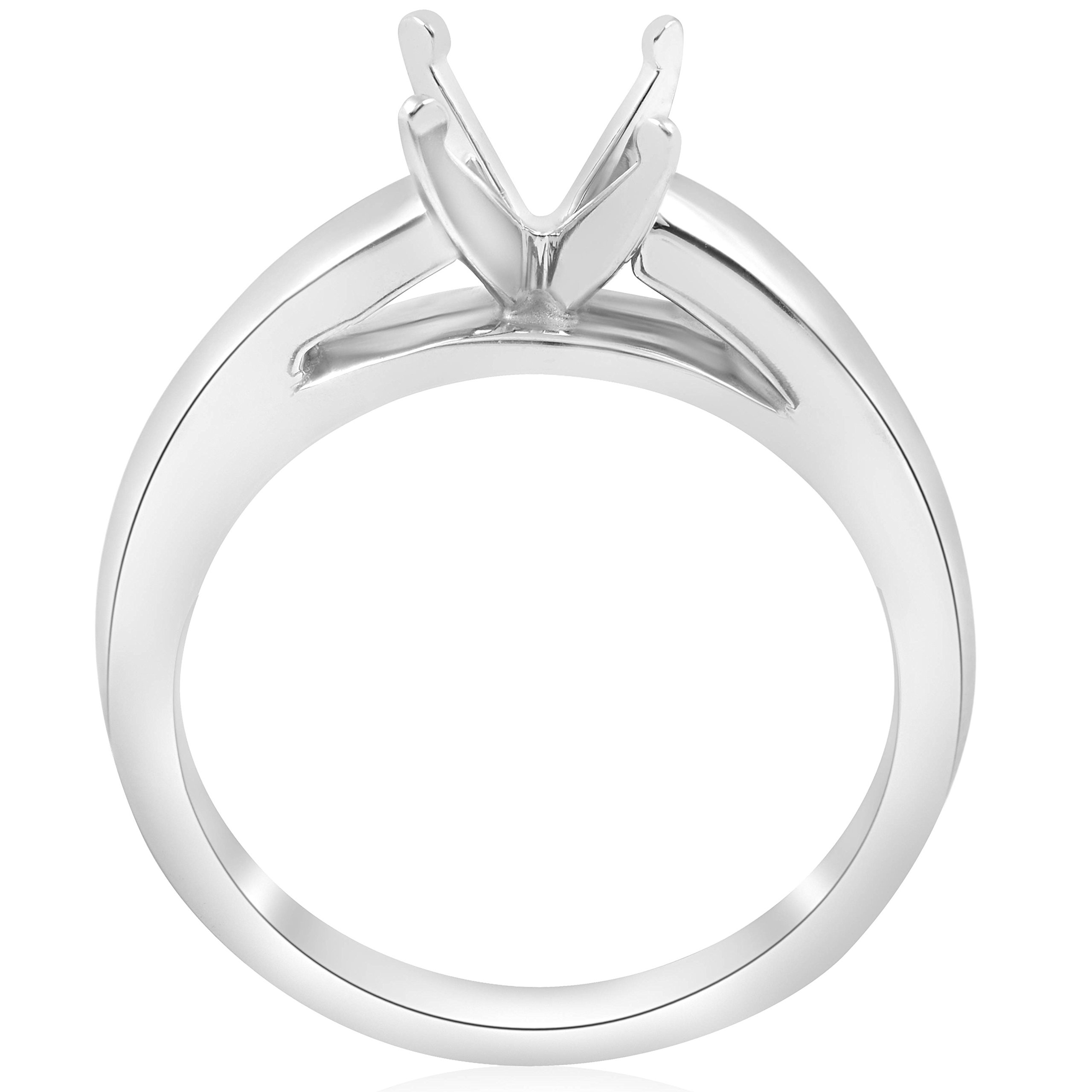 Solitaire Cathedral Semi Mount Engagement Ring Setting - Elegant Wedding & Proposal Jewelry for Brides - Perfect for Engagement, Anniversary & Special Occasions