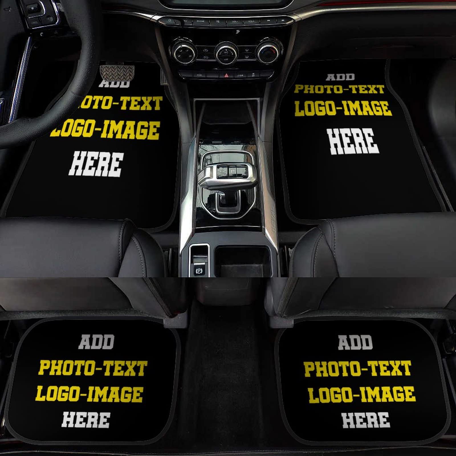 Custom Photo Car Floor Mats 4-Piece Set - Personalized with Text & Images - Universal Fit for SUV, Sedan, Truck, Van - Waterproof, Non-Slip, All-Weather Protection - Perfect for Road Trips, Daily Commutes & Family Adventures