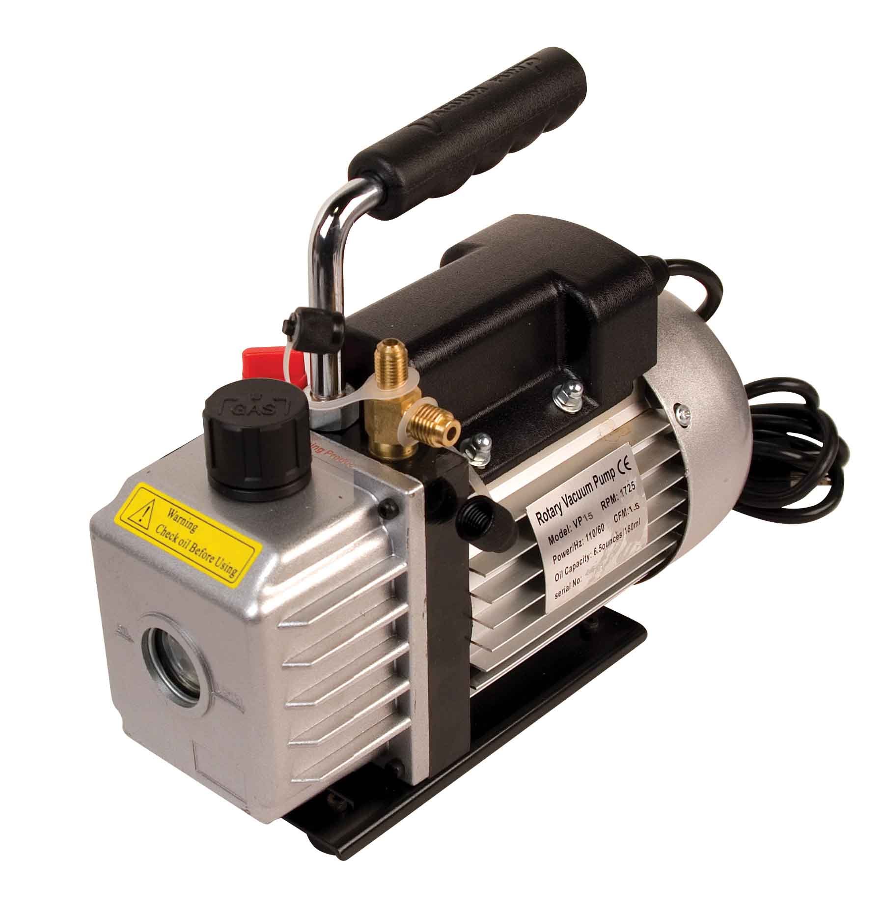FJC 6905 1.5 CFM Vacuum Pump - High Performance HVAC Refrigeration Air Conditioning Tool for AC Repair, Auto Maintenance & DIY Projects