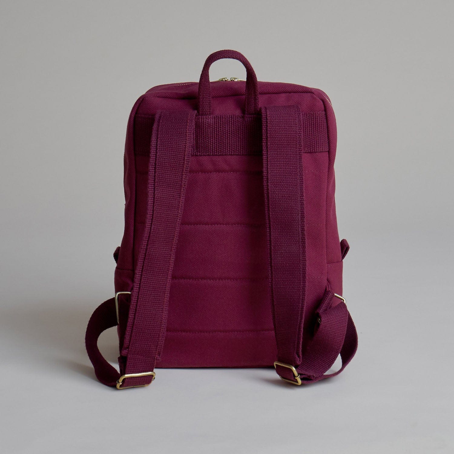 Premium Natural Cotton Canvas Daypack - Lightweight & Durable Backpack for Travel, Hiking & Daily Use (Bordeaux Red)