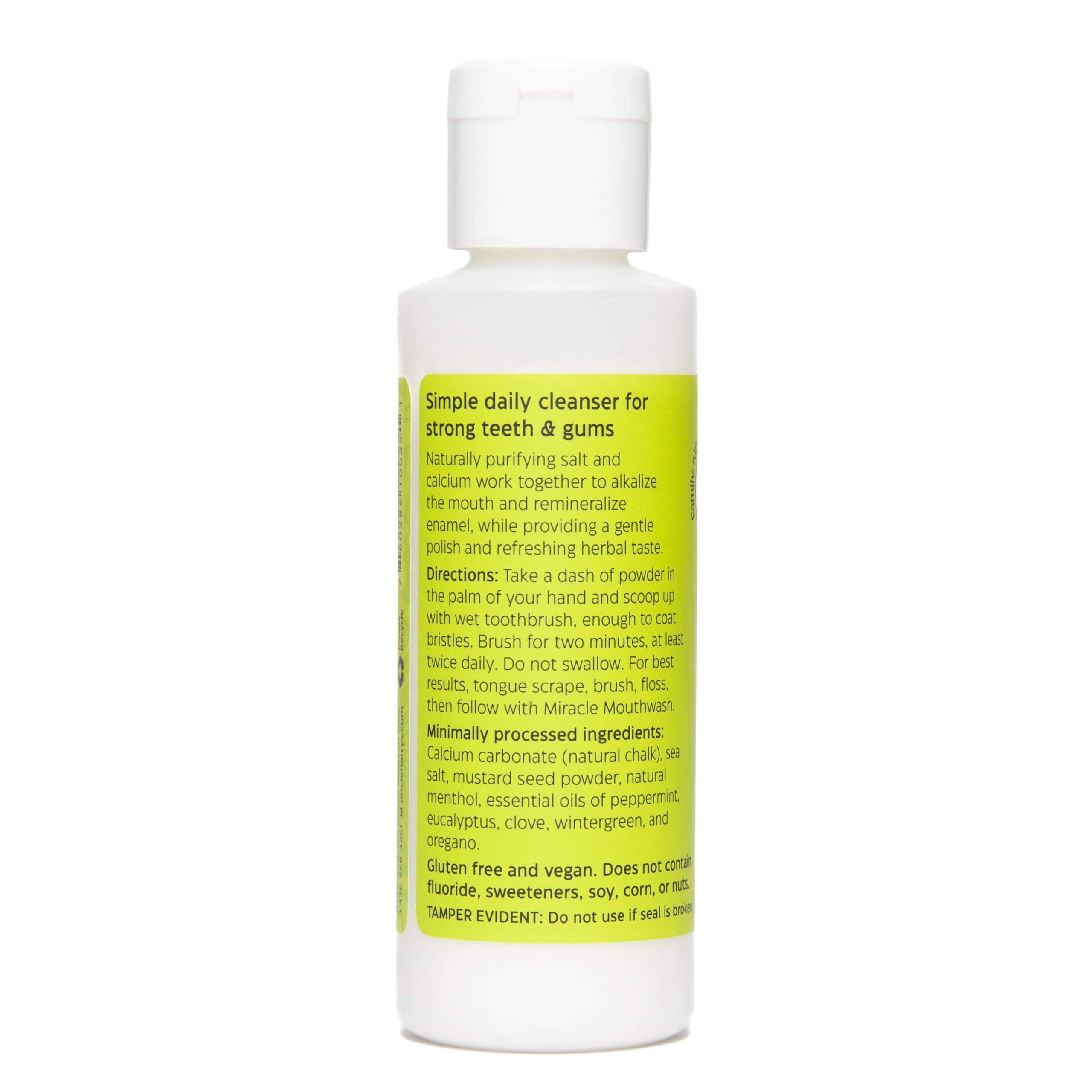 Uncle Harry's Remineralizing Tooth Powder - All Natural Enamel Support & Teeth Whitening for Sensitive Teeth | Promotes Gum Health & Fresh Breath | Ideal for Travel, Home & Eco-Friendly Oral Care (4 oz)