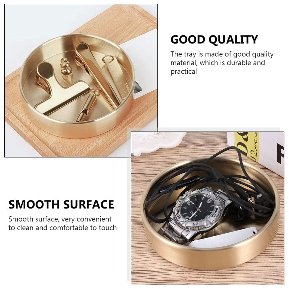 Cabilock Round Storage Tray - Multipurpose Desktop Organizer for Cosmetics, Jewelry & Small Items | Mirror Tray Container for Vanity, Bathroom & Office Organization