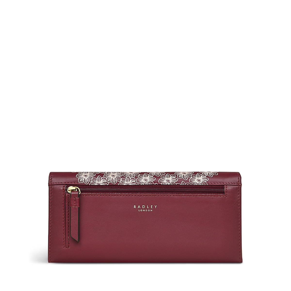 Radley London Women's Merlot Smooth Leather Large Flapover Matinee Purse - 19 Interior Card Slots & Press Stud Fastening | Perfect for Work, Travel & Everyday Use