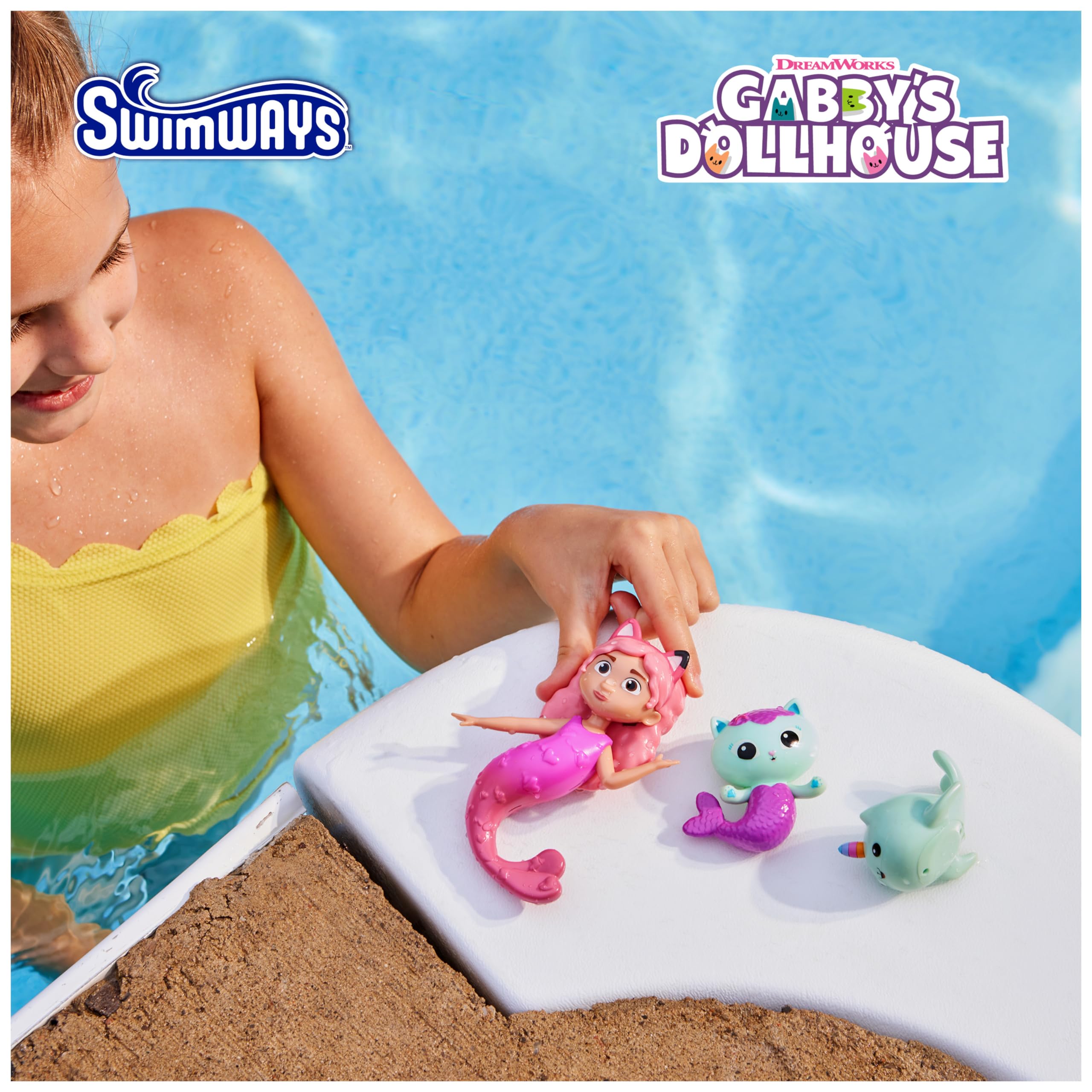 SwimWays Gabby's Dollhouse Dive Characters 3-Pack - Kids Pool Toys & Swimming Accessories for Ages 5+, Fun Water Toys for Pool Parties & Summer Playtime