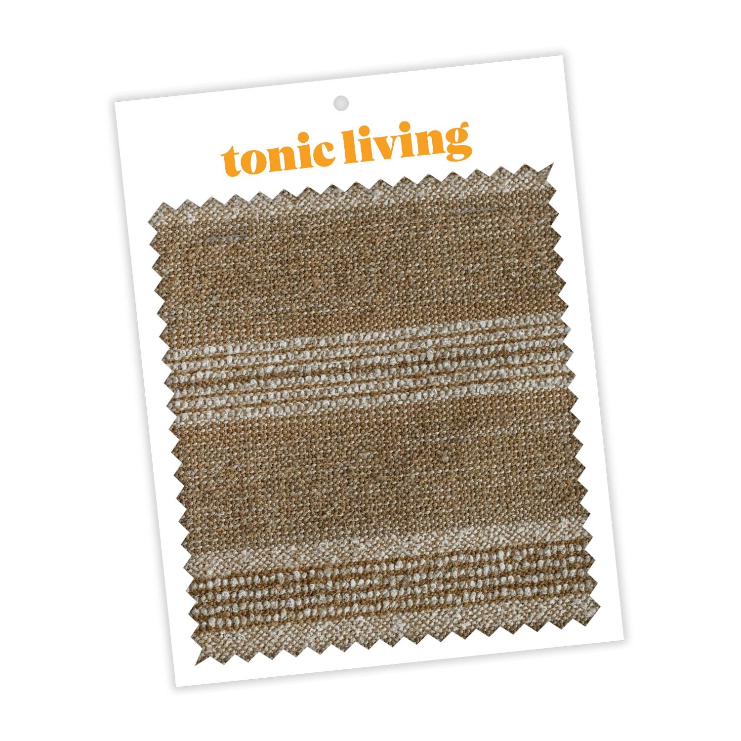 Acadia Stripe Cinnamon Fabric Swatch - Premium Upholstery & Drapery Material Sample for Home Decor Projects