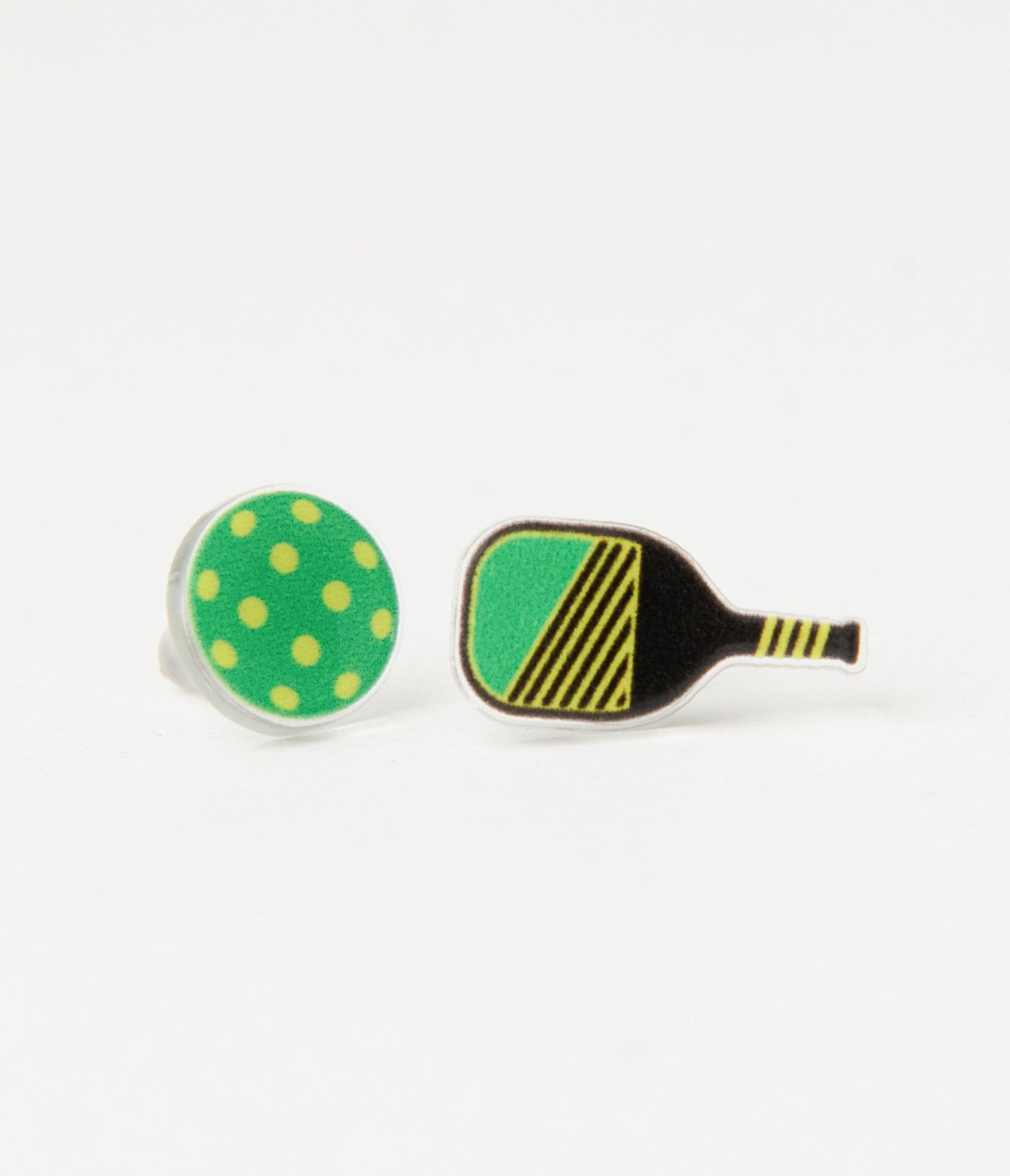 Stylish Green Pickleball Earrings for Women - Lightweight Dangle Jewelry for Sports Fans & Fashion Lovers - Perfect for Pickleball Games, Casual Wear & Gift Giving