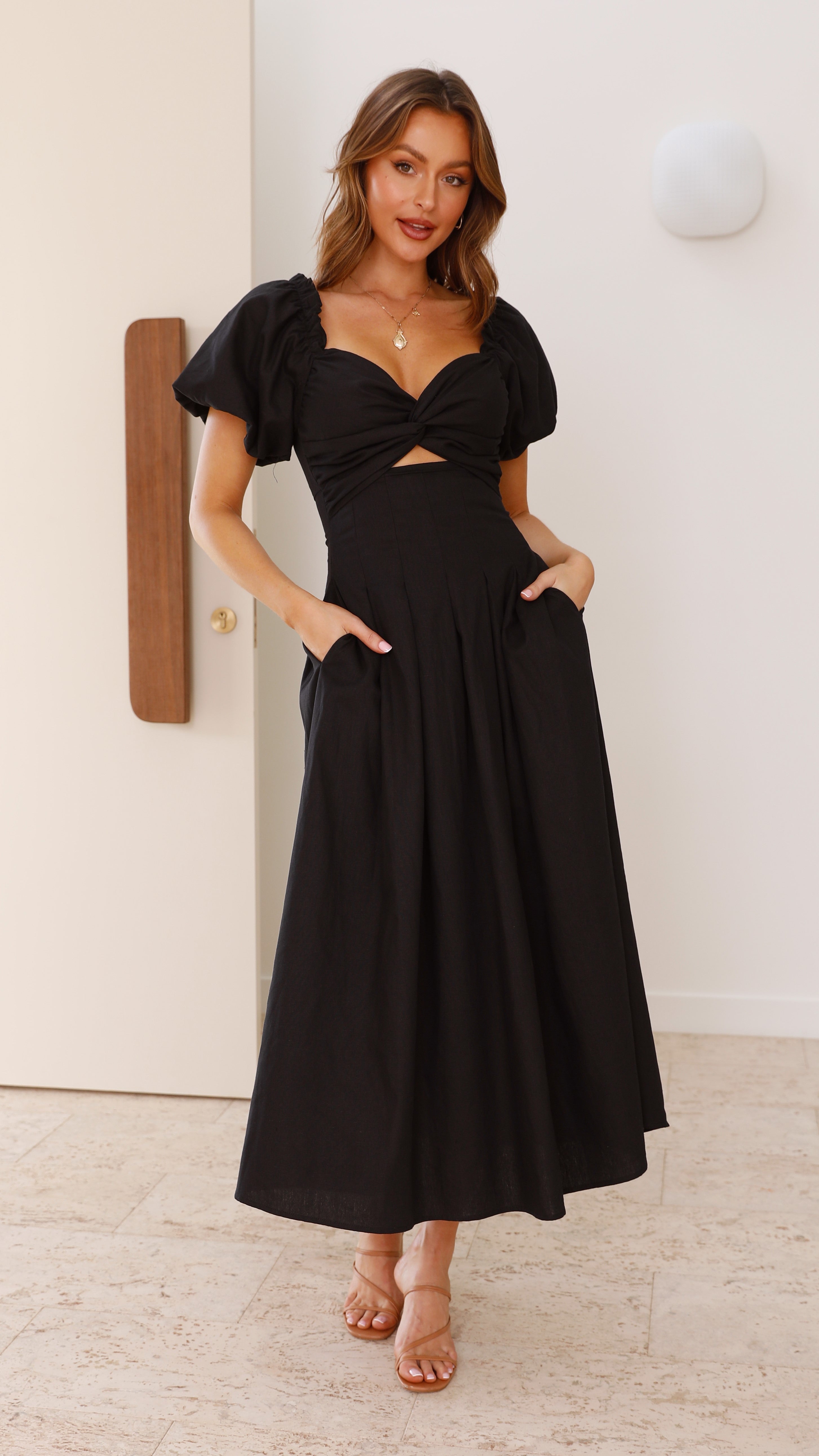 Christina Maxi Dress - Elegant Black Long Dress for Women | Perfect for Weddings, Parties & Summer Outfits