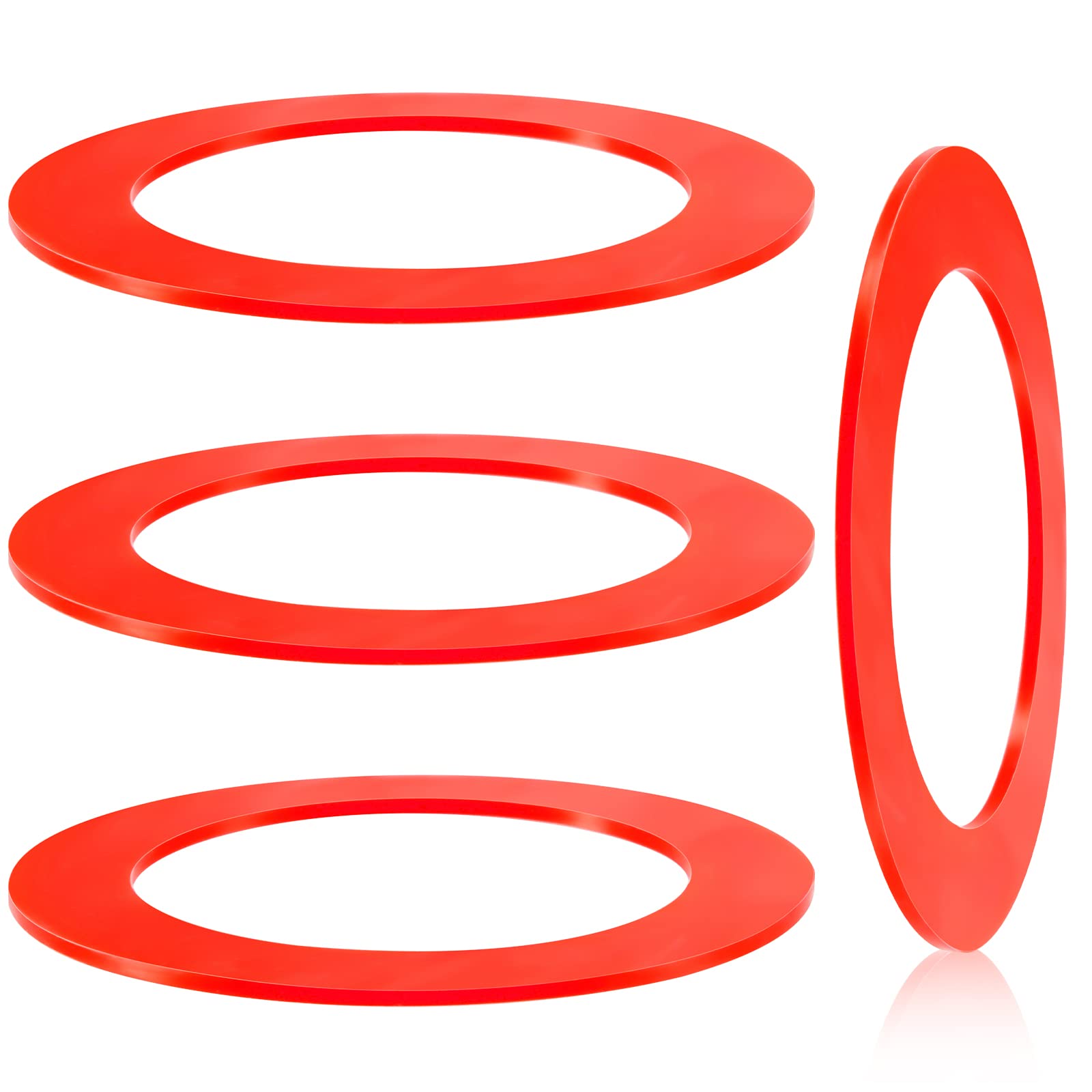 4 Pack Mansfield 210/211 Toilet Flush Valve Seal Gasket Replacement Kit - Red RV Toilet Seal Compatible with Mansfield 210 & 211 Models - Perfect for RV, Camper & Home Toilet Repairs