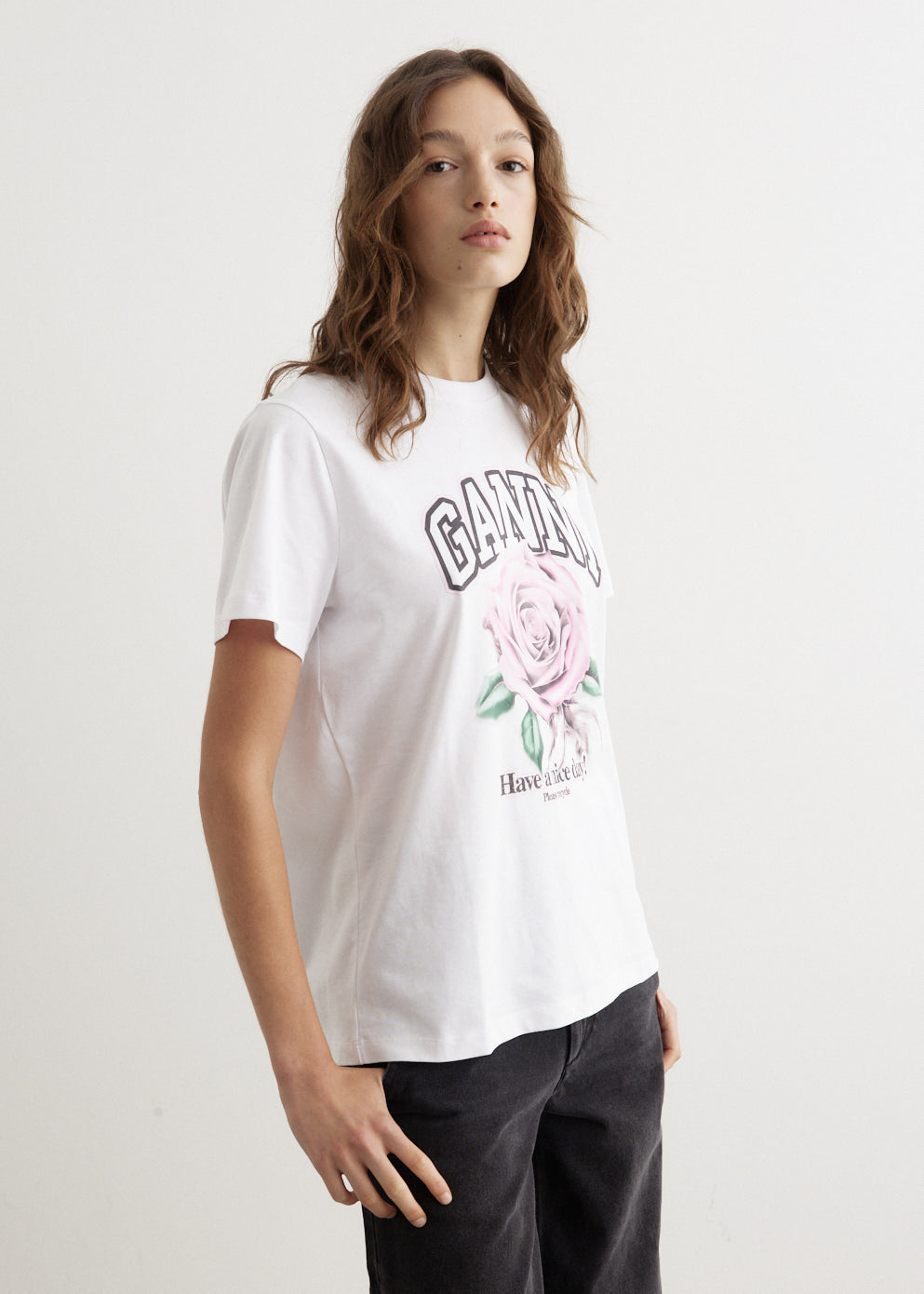 Basic Jersey Rose Relaxed T-Shirt for Women - Soft Cotton Casual Tee for Everyday Wear, Lounge & Outfits