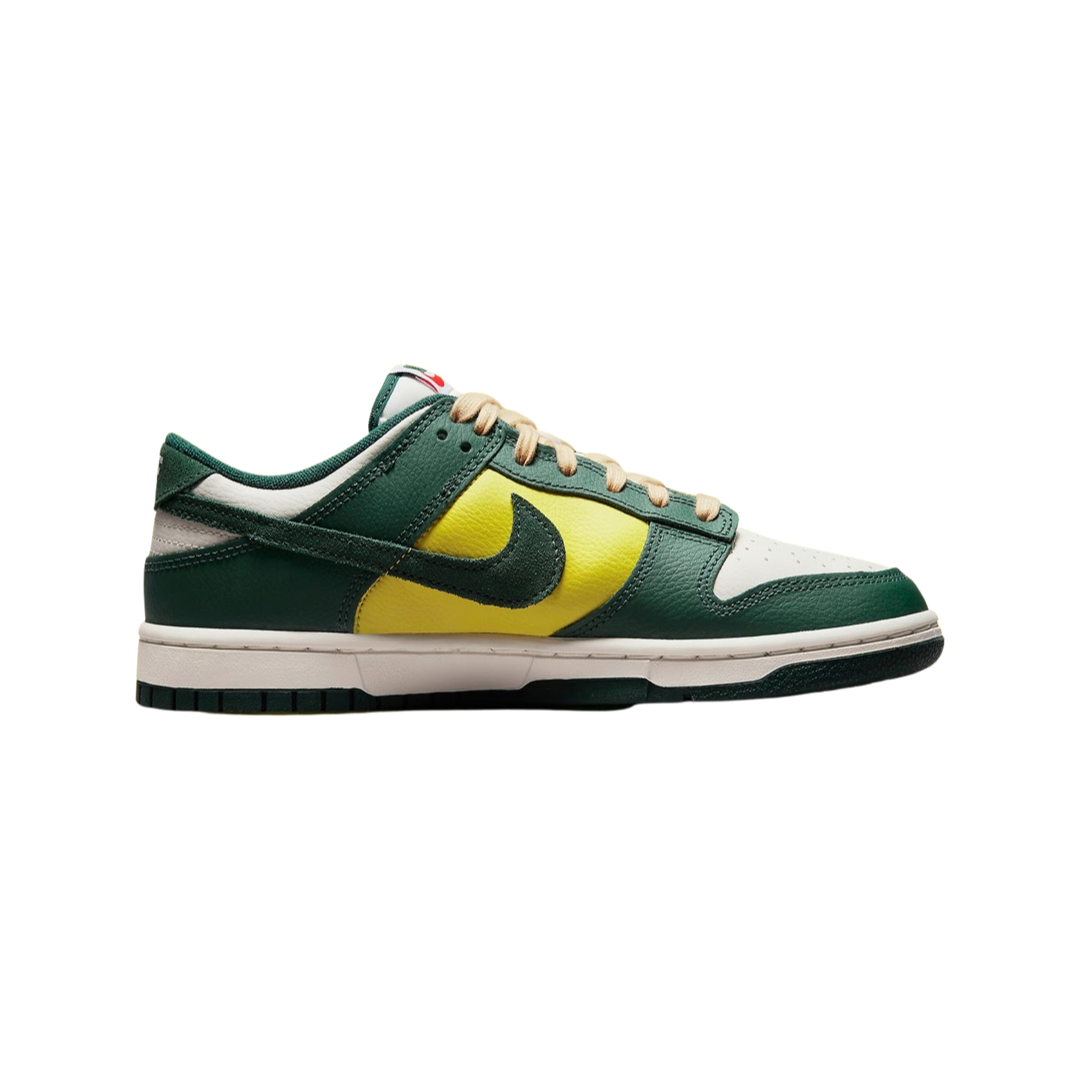 Nike Women's Dunk Low Sneakers - Sail Noble Green Retro Running Shoes for Women | Casual Wear, Gym Workouts & Street Fashion