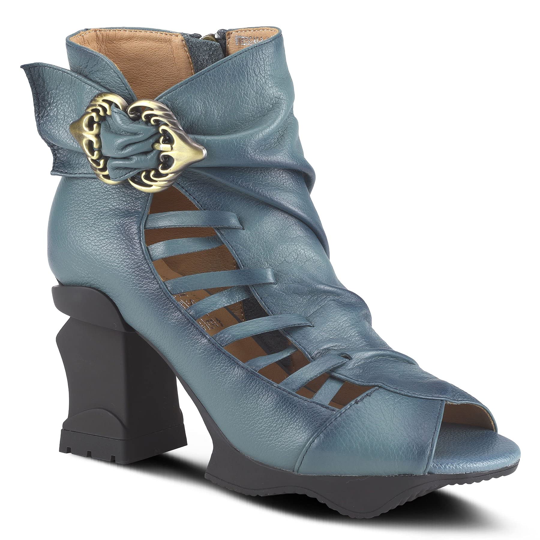 Spring Step L`Artiste Women's Nesgara Ankle Booties - Comfortable Leather Shooties for Women, Fashionable Low Heel Boots for Work, Office & Casual Outfits