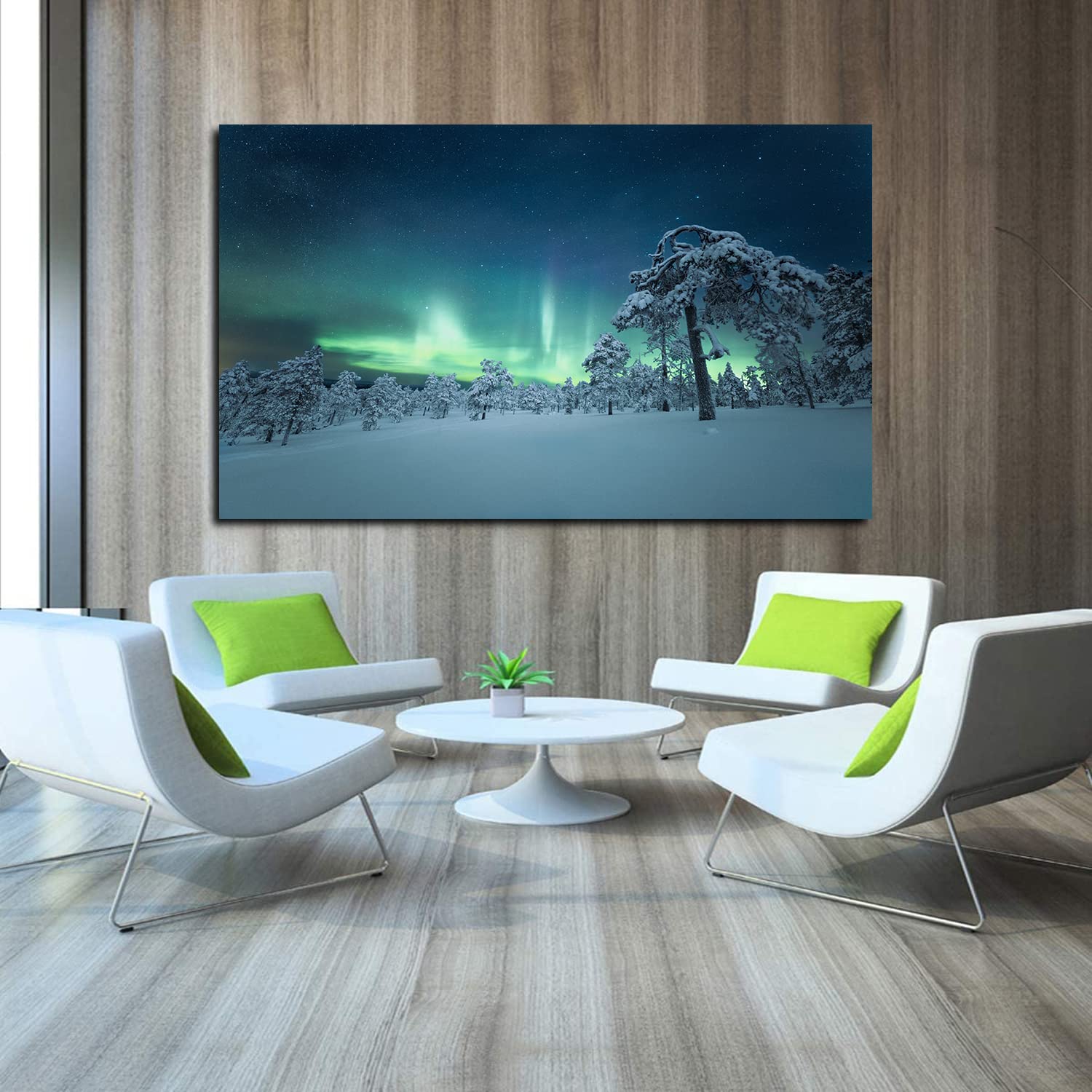 Northern Lights Canvas Art - Aurora Borealis Wall Decor for Home & Office