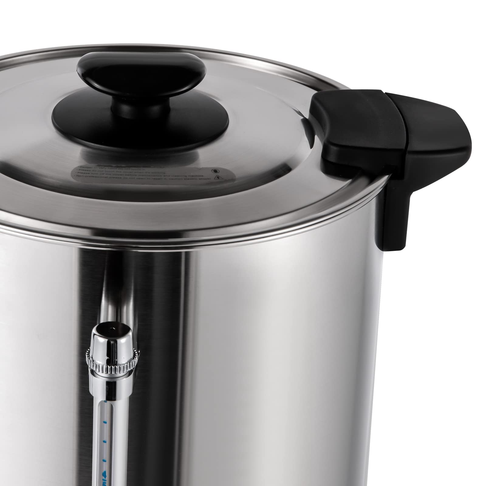Commercial Stainless Steel Coffee Urn - 15L/3.96Gal Large Electric Coffee Maker with 1400W Heating - Hot Water Dispenser for Catering, Restaurants & Offices - Perfect for Brewing, Serving & Keeping Coffee Hot All Day