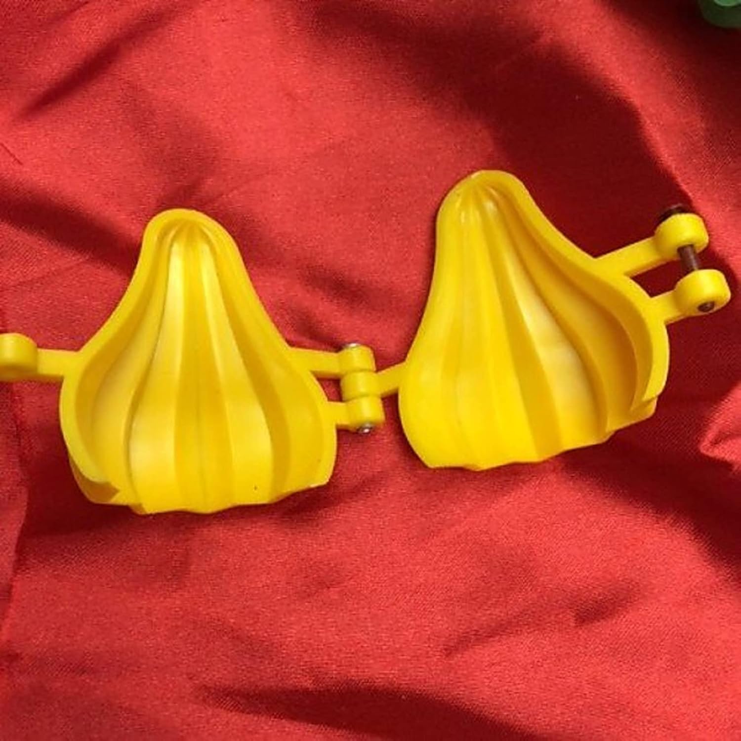 APOLLINE INDIA® Plastic Ganpati Modak Mould Set - 2 Piece Medium No.2 (2 Fold Modak Maker) for Ganesh Festival & Indian Sweet Making | Perfect for Modak, Dumplings & Traditional Desserts