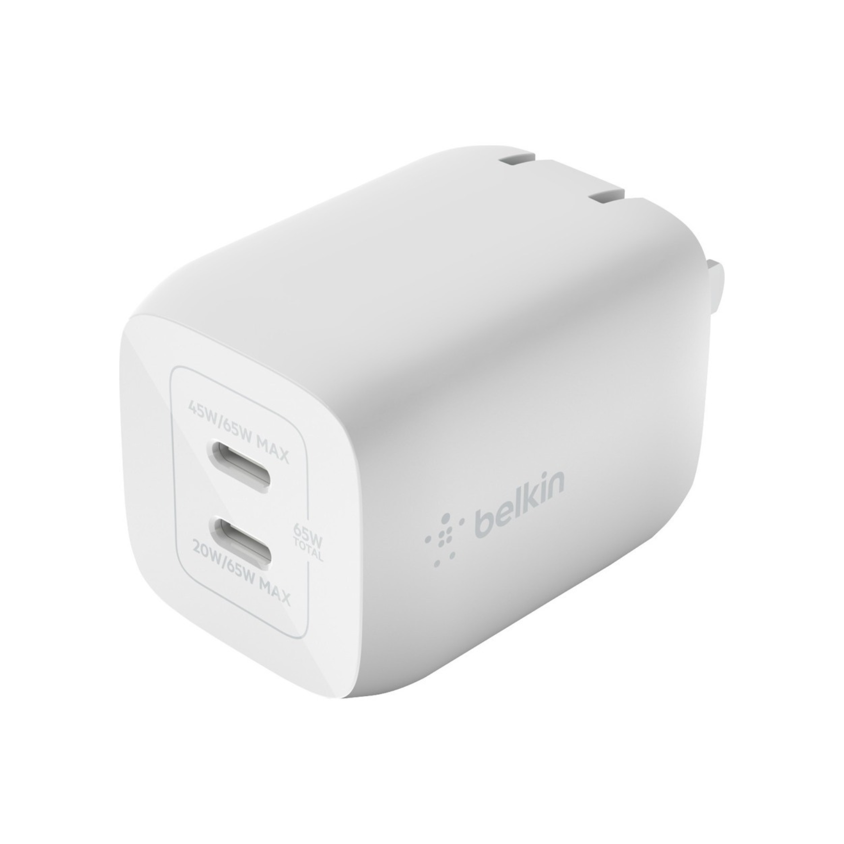 Belkin BoostCharge Pro 65W GaN USB C Fast Wall Charger - Compact & Powerful for iPhone, MacBook, iPad - Perfect for Travel, Home & Office Use