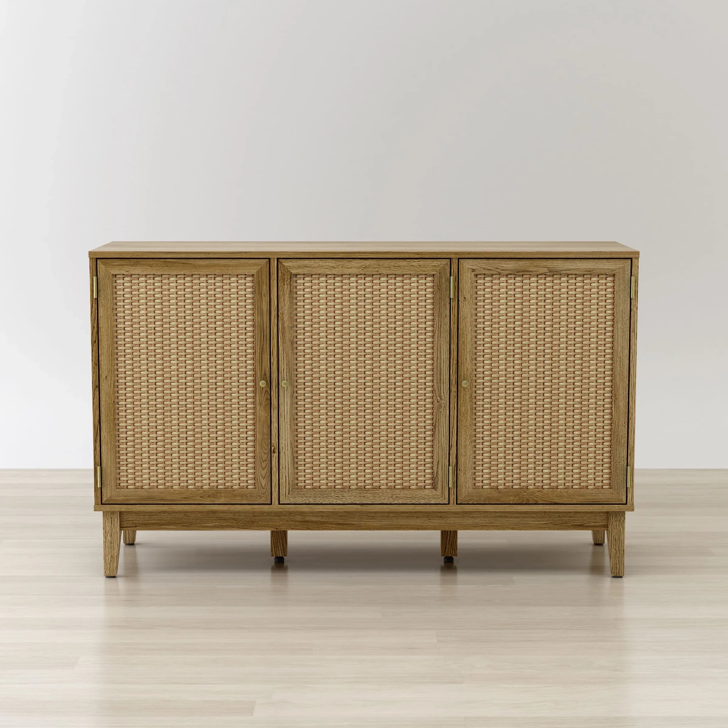 Anderson Teak Bodrum 50-Inch Wide Sideboard Cabinet SB 5015 - Solid Teak Wood Storage Console for Dining Room, Living Room & Entryway