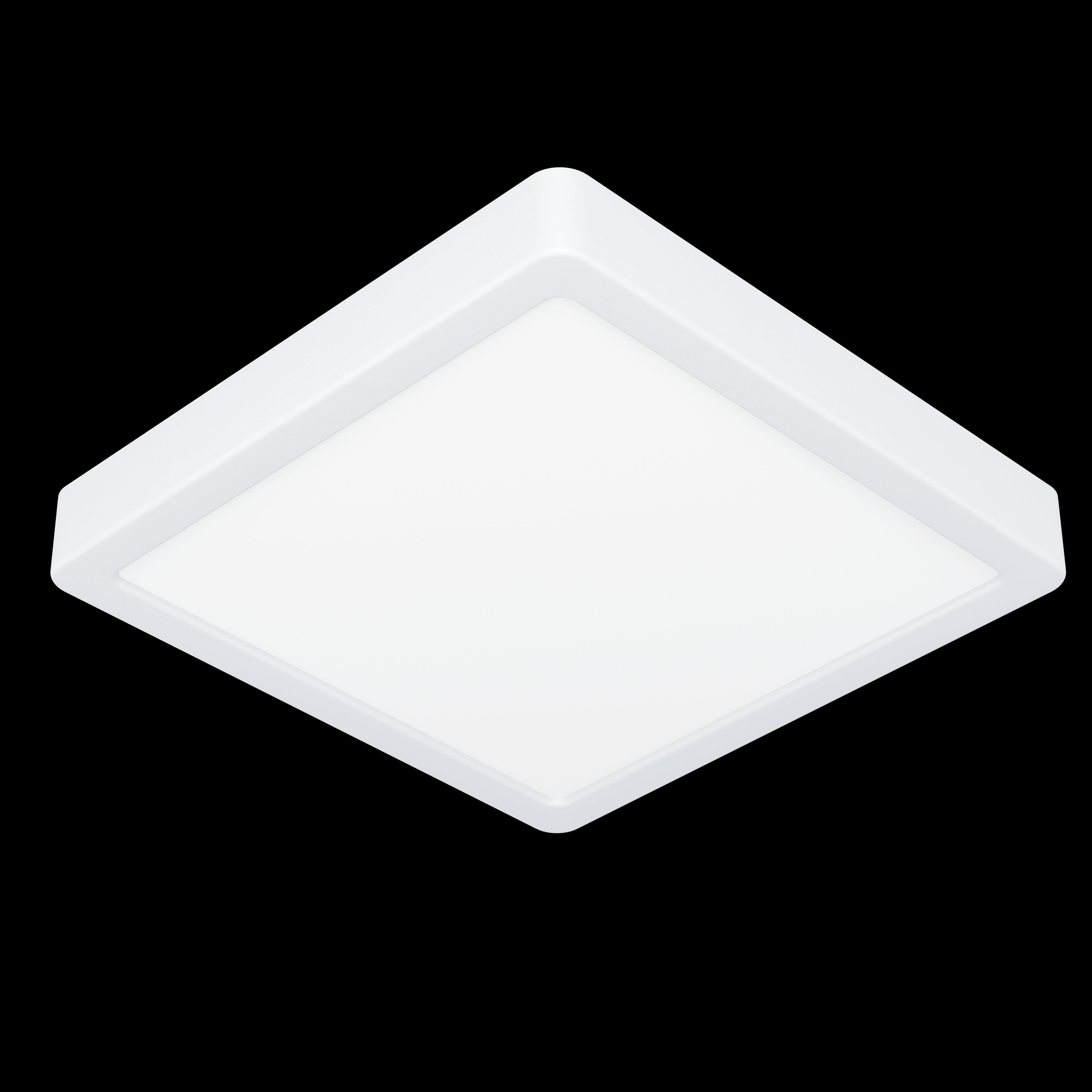 Eglo Fueva 5-LED Dimmable Square Flush Mount Ceiling Light - 21cm White Modern Fixture for Bedroom, Kitchen & Hallway Lighting