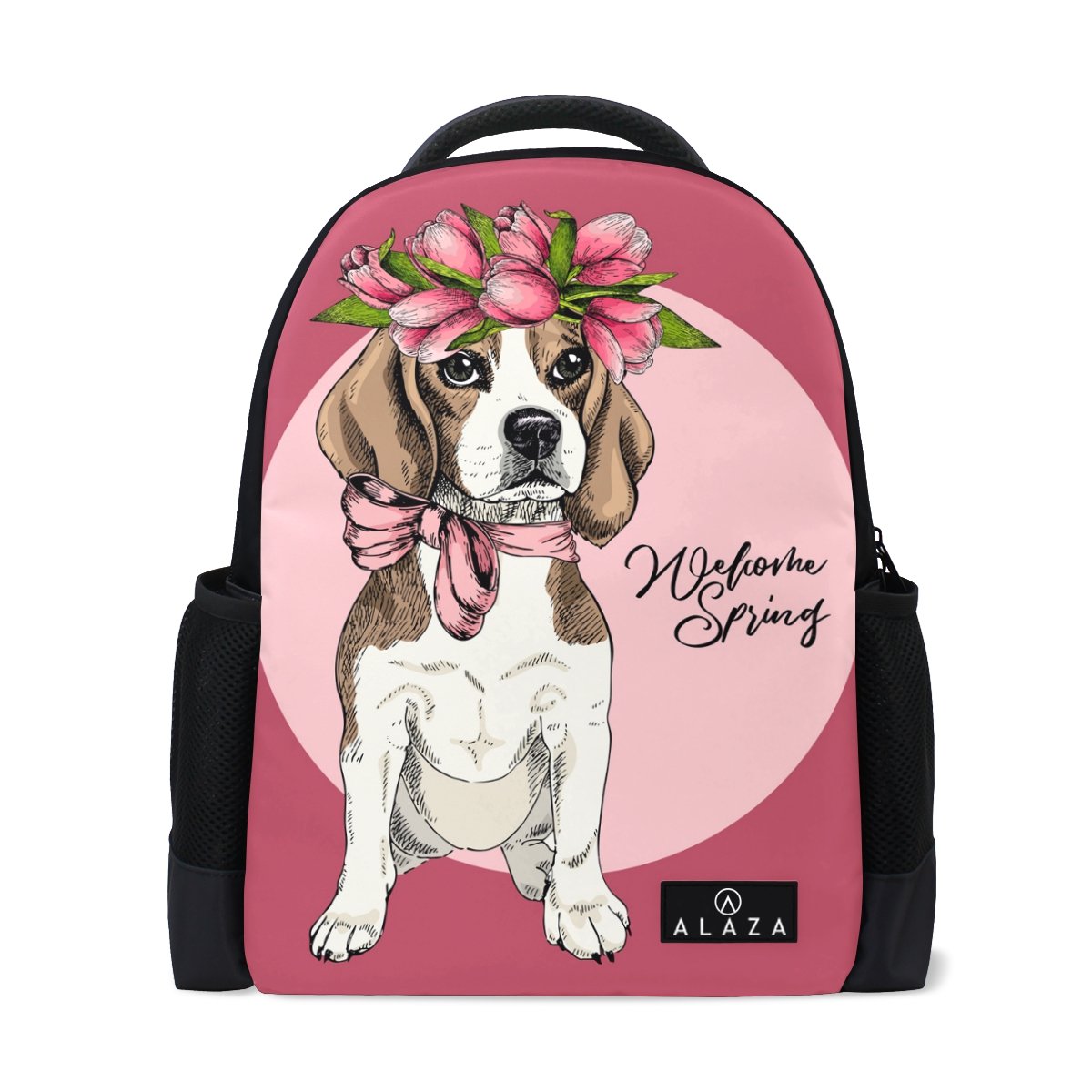 Beagle Dog Print Laptop Backpack for High School & College - Waterproof Travel Backpack with USB Charging Port - Perfect for School, Work, Travel & Daily Commute