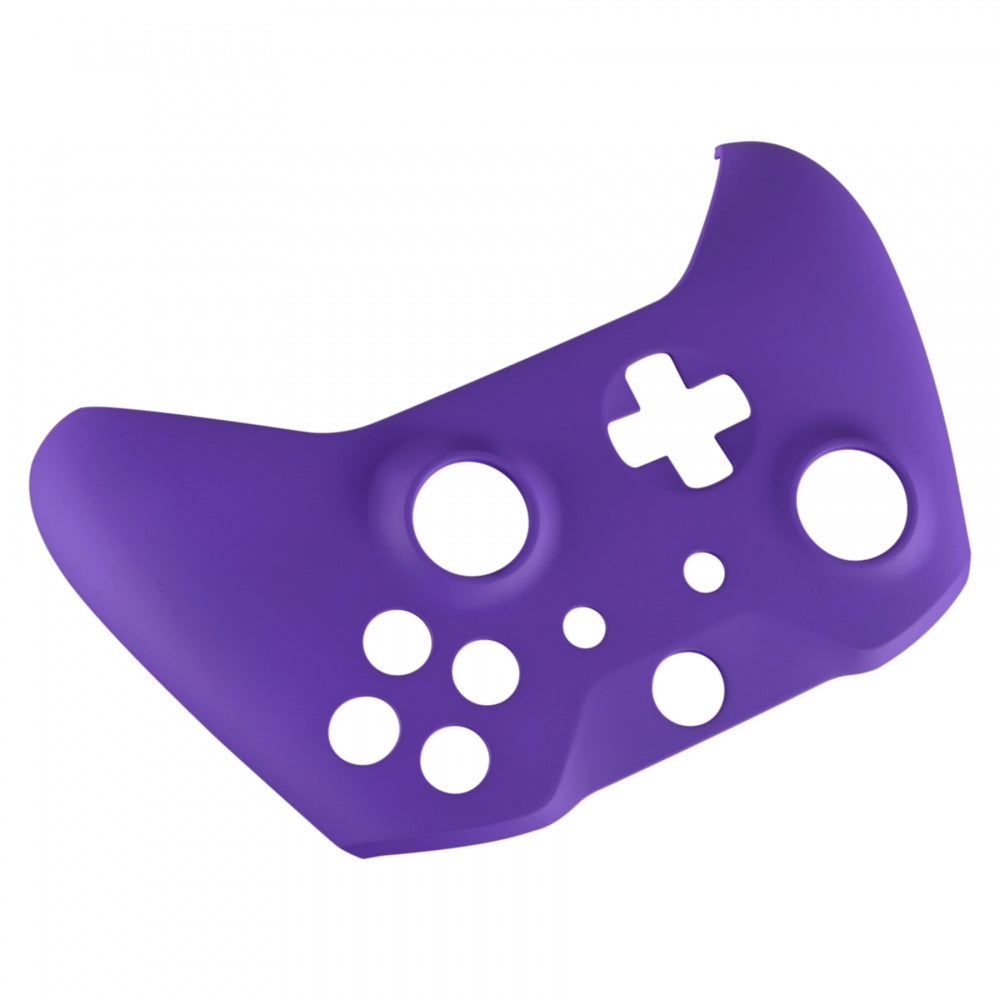 eXtremeRate Soft Touch Grip Purple Front Housing Shell Faceplate for Microsoft Xbox One X & One S Controller - Premium Replacement Cover for Enhanced Gaming Comfort | Perfect for Xbox One X/S Gamepads, Custom Mods & Gaming Accessories