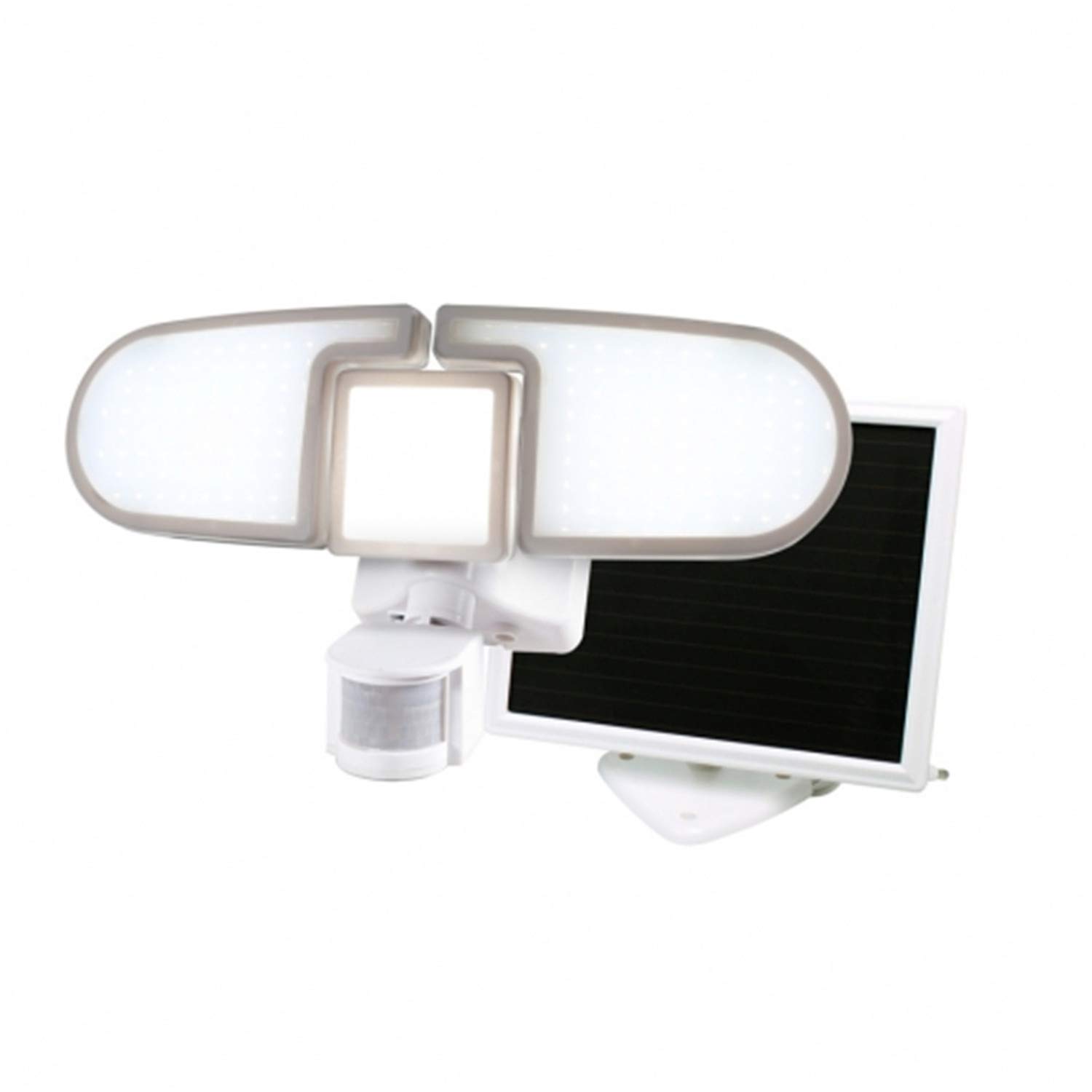 Nature Power 22242 205 Integrated LED White Triple Head Outdoor Solar Motion Light (2-Pack) - Bright Solar Security Lights for Driveway, Garden, Patio, and Backyard