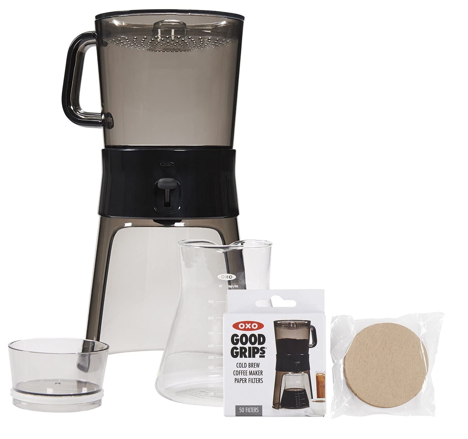 OXO Good Grips 32oz Cold Brew Coffee Maker with 50 Paper Filters - Iced Coffee Maker for Home, Office & Outdoor Use