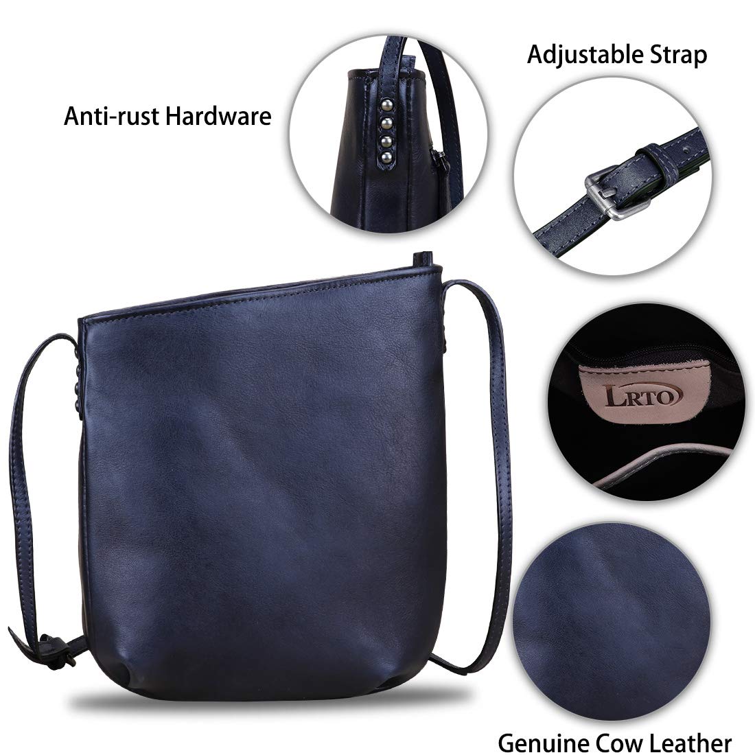 Genuine Leather Crossbody Bags for Women - Handmade Retro Satchel Purse Small Designer Shoulder Bag | Perfect for Everyday Use, Travel & Date Night