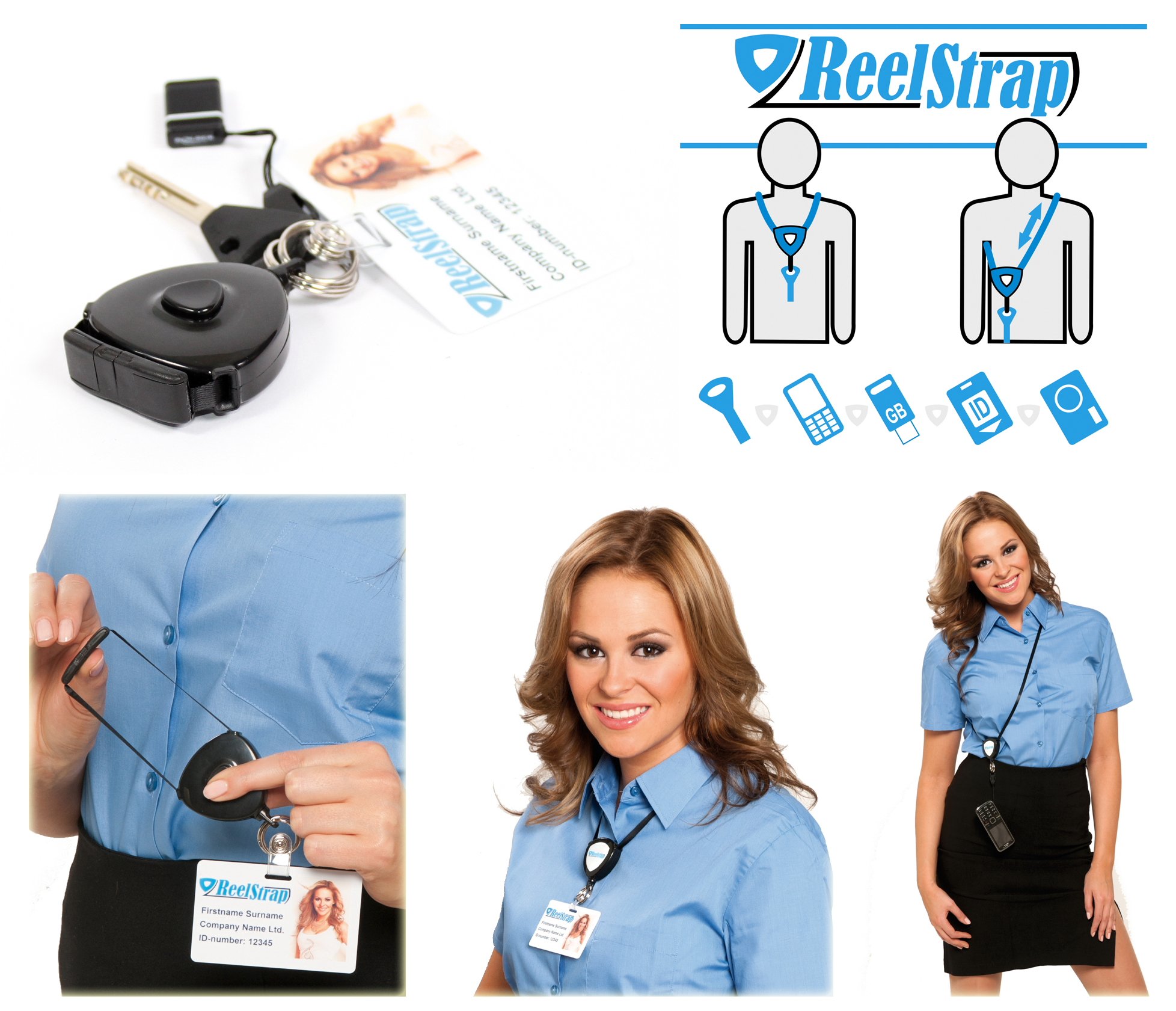 ReelStrap™ - Premium ID Badge Holder with Secure Clip - 25 Pack - Ideal for Work, Conferences & Events - Better Than Badge Reels & Retractable Lanyards