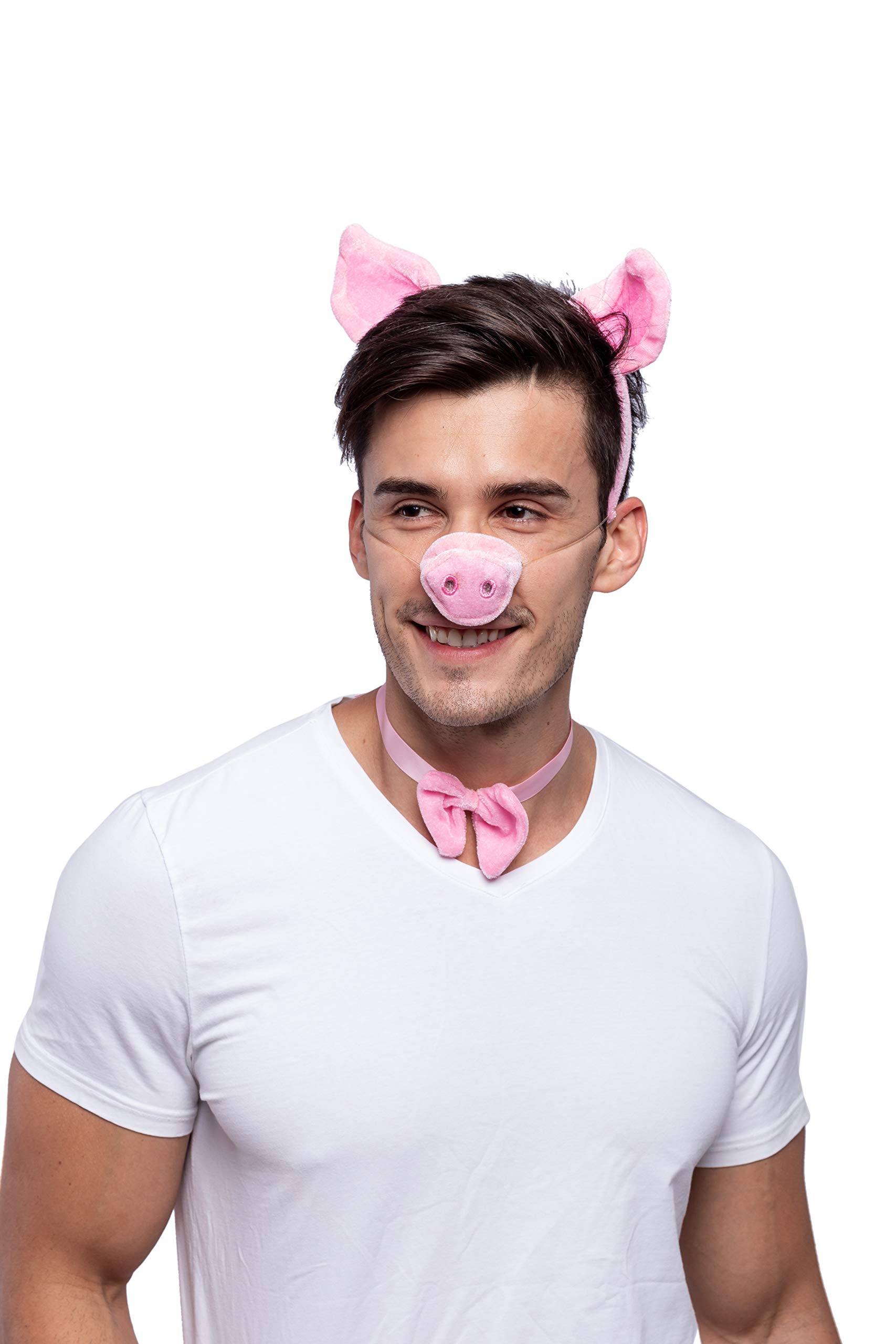 Spooktacular Creations Pink Pig & Dalmatian Costume Accessories Set - Animal Halloween Costume Kit for Parties, Cosplay, and Dress-Up Fun