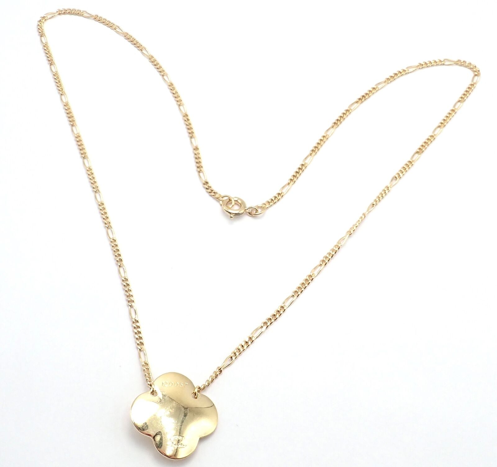 Authentic Vintage Cartier 18K Yellow Gold Diamond Heart Clover Pendant Necklace - Perfect for Anniversaries, Valentine's Day & Special Occasions