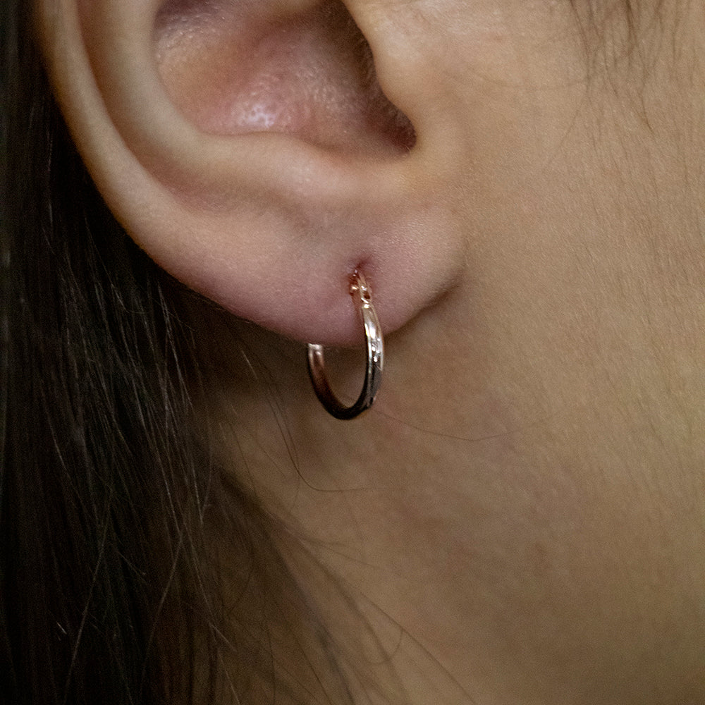 9ct Rose Gold Plain 15MM Hoop Earrings for Women - Classic Everyday Jewelry for Work, Date Night & Special Occasions